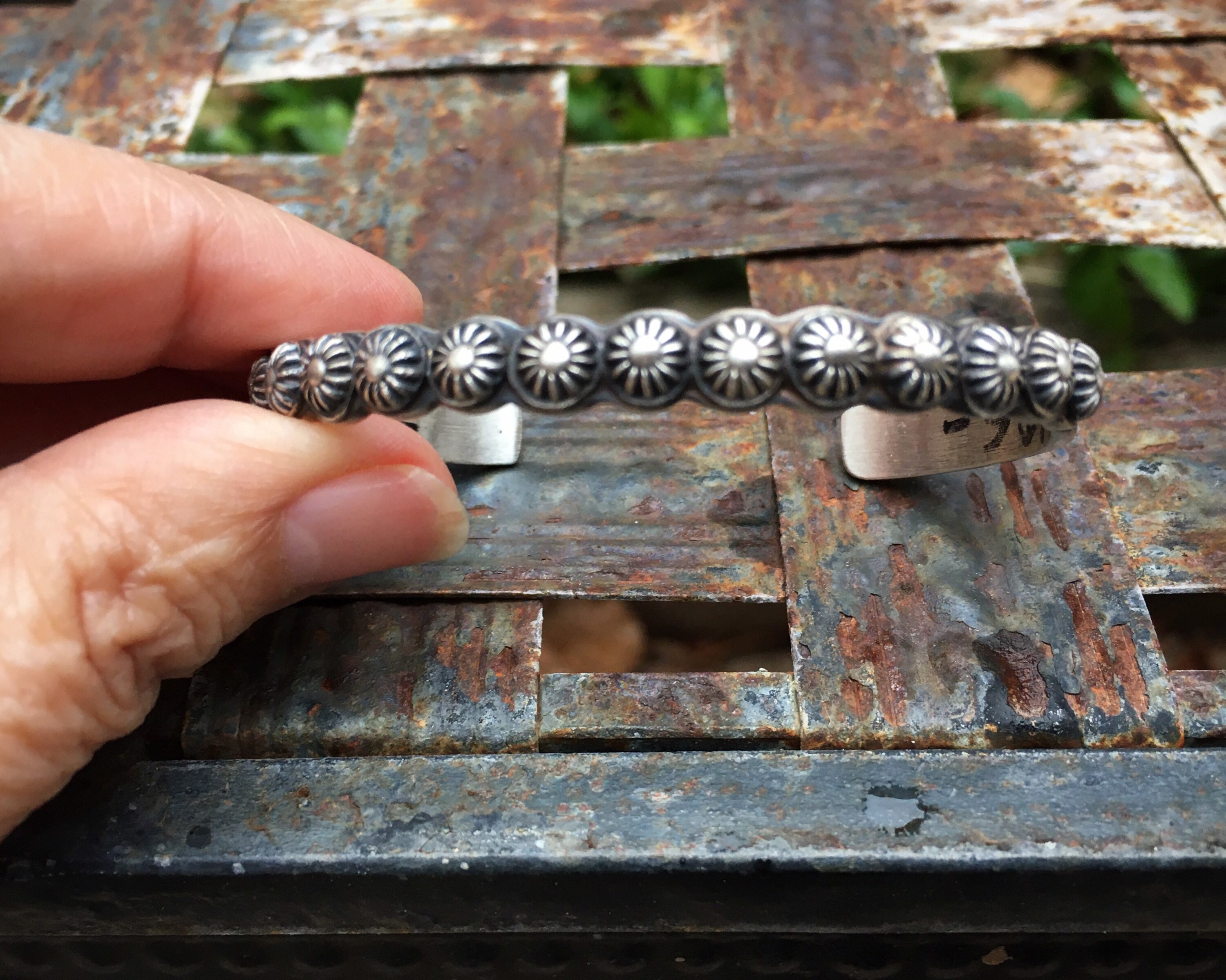 Striking Native American Navajo 5 Corals Solid Sterling Silver Large Bracelet Striking Native American Navajo 5 Corals Solid Sterling Silver Large Bracelet