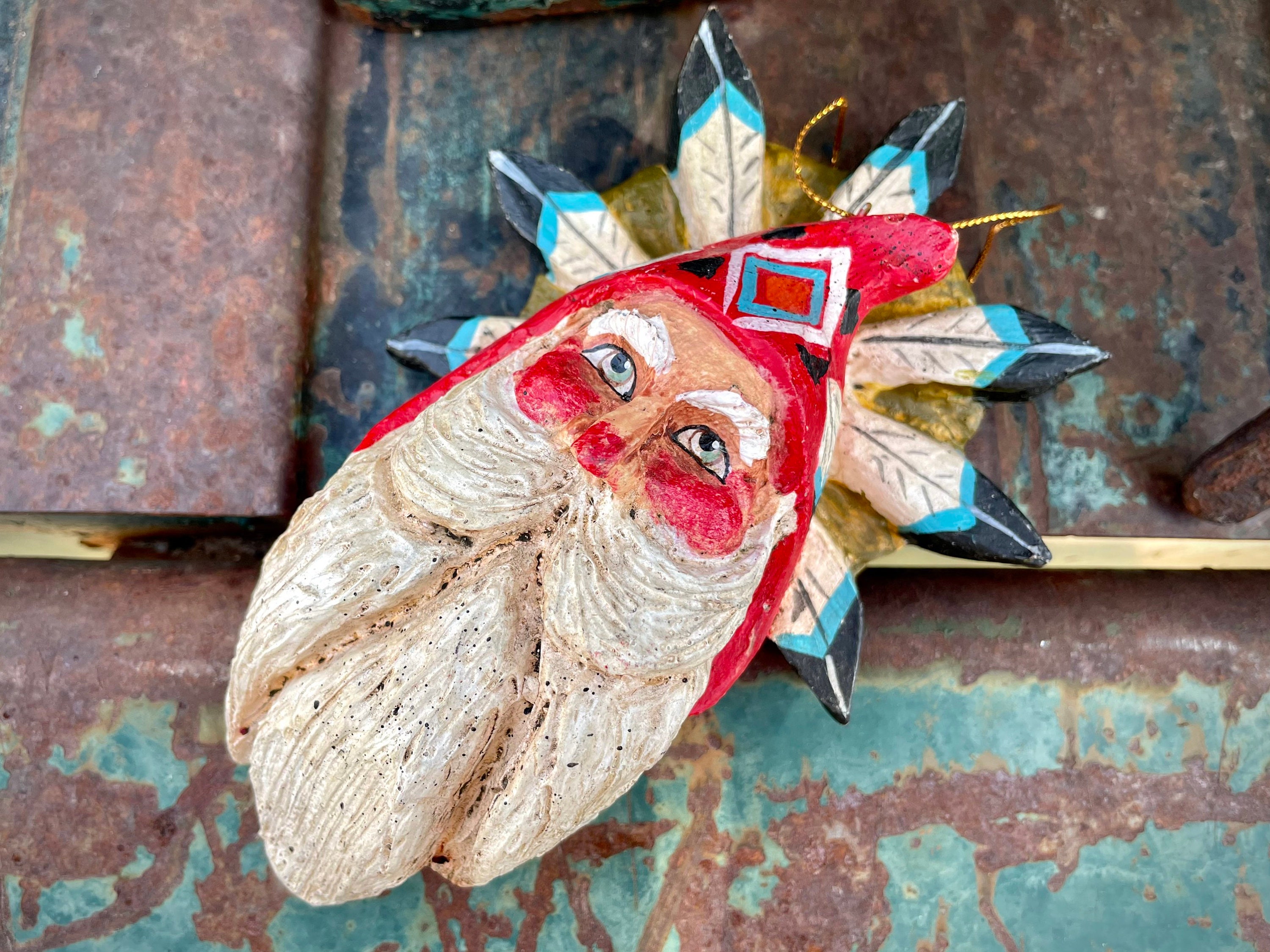 Rare 1991 House of Hatten December Sky Spirit Santa Claus Old Father Ornament by Denise Calla