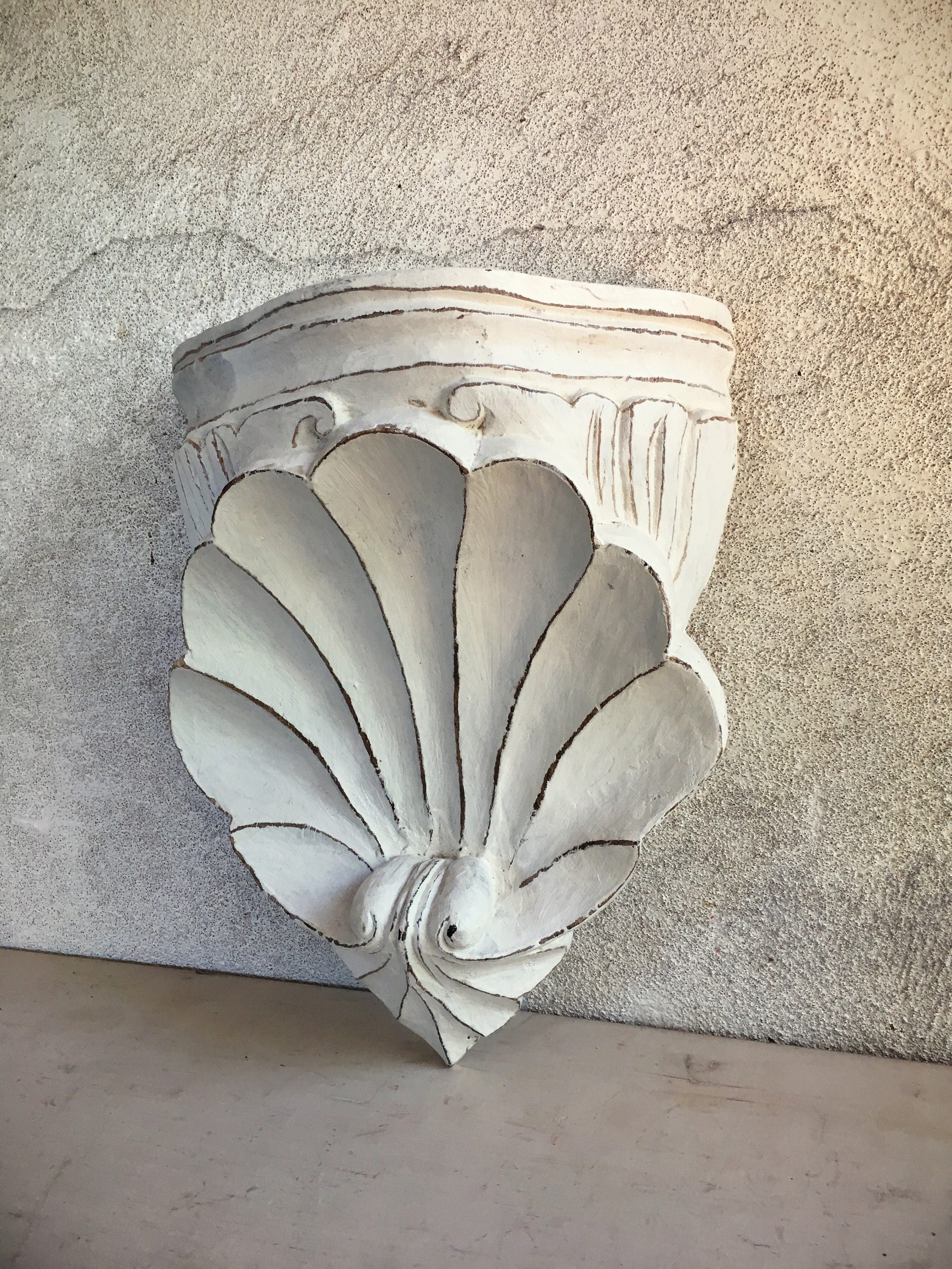 Vintage carved wood corbel shelf, architectural salvage ... Vintage carved wood corbel shelf, architectural salvage ... on Wooden Wall Sconce Shelf Decorating id=85628
