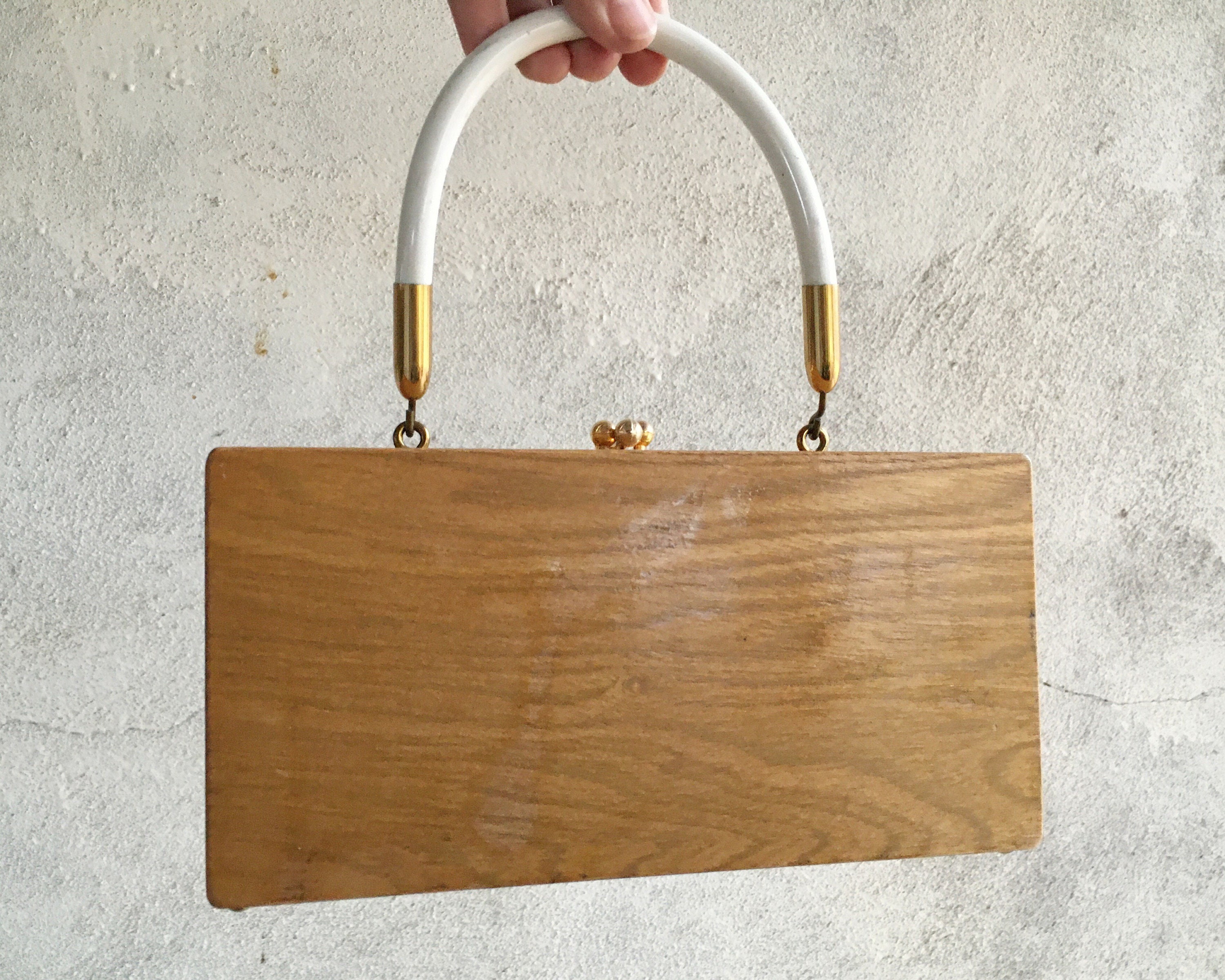 1960s Enid Collins of Texas Money Tree Box Purse with Interior Mirror ...