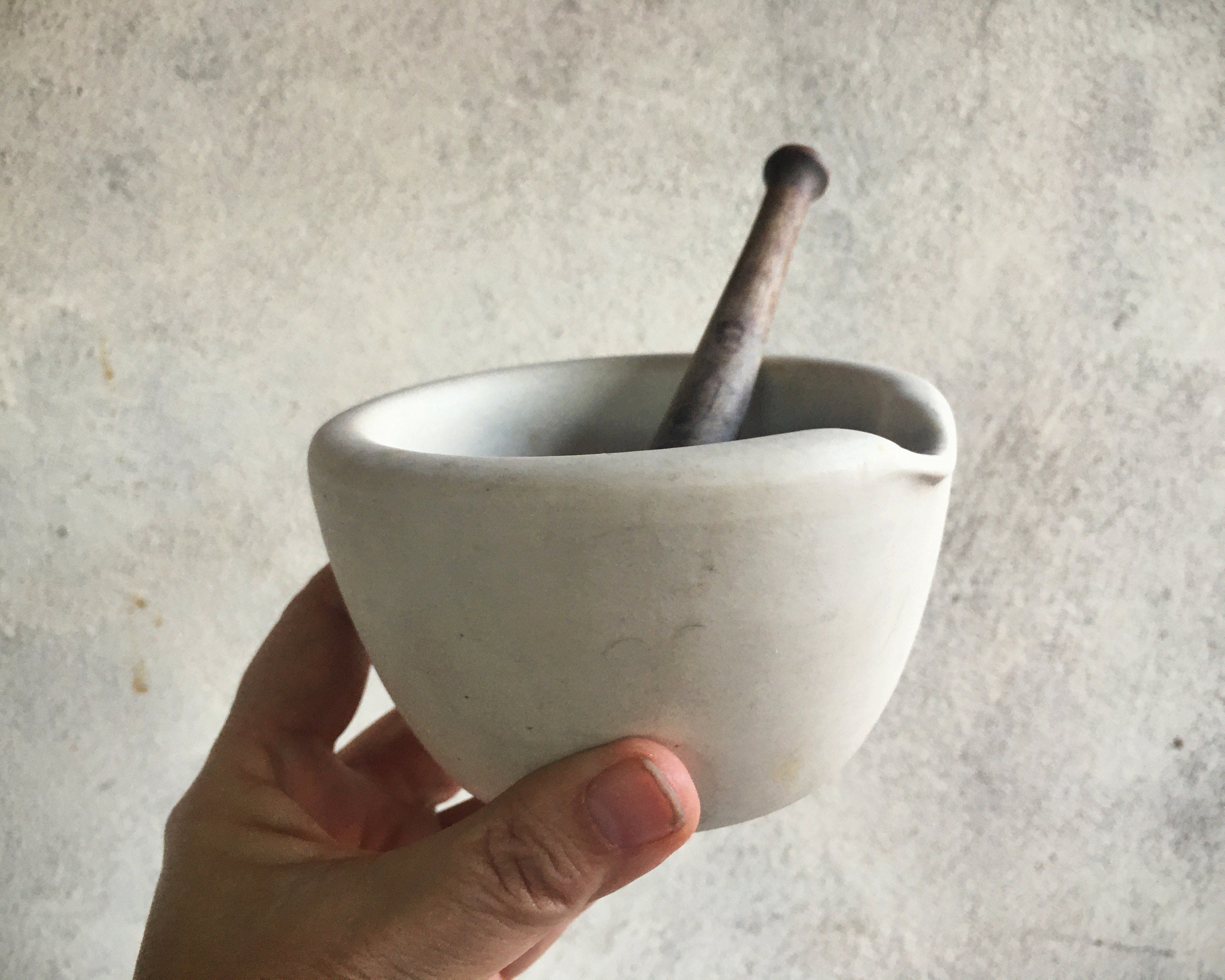 Vintage Standard Trenton 4 Stoneware Mortar & Pestle Apothecary, Gifts