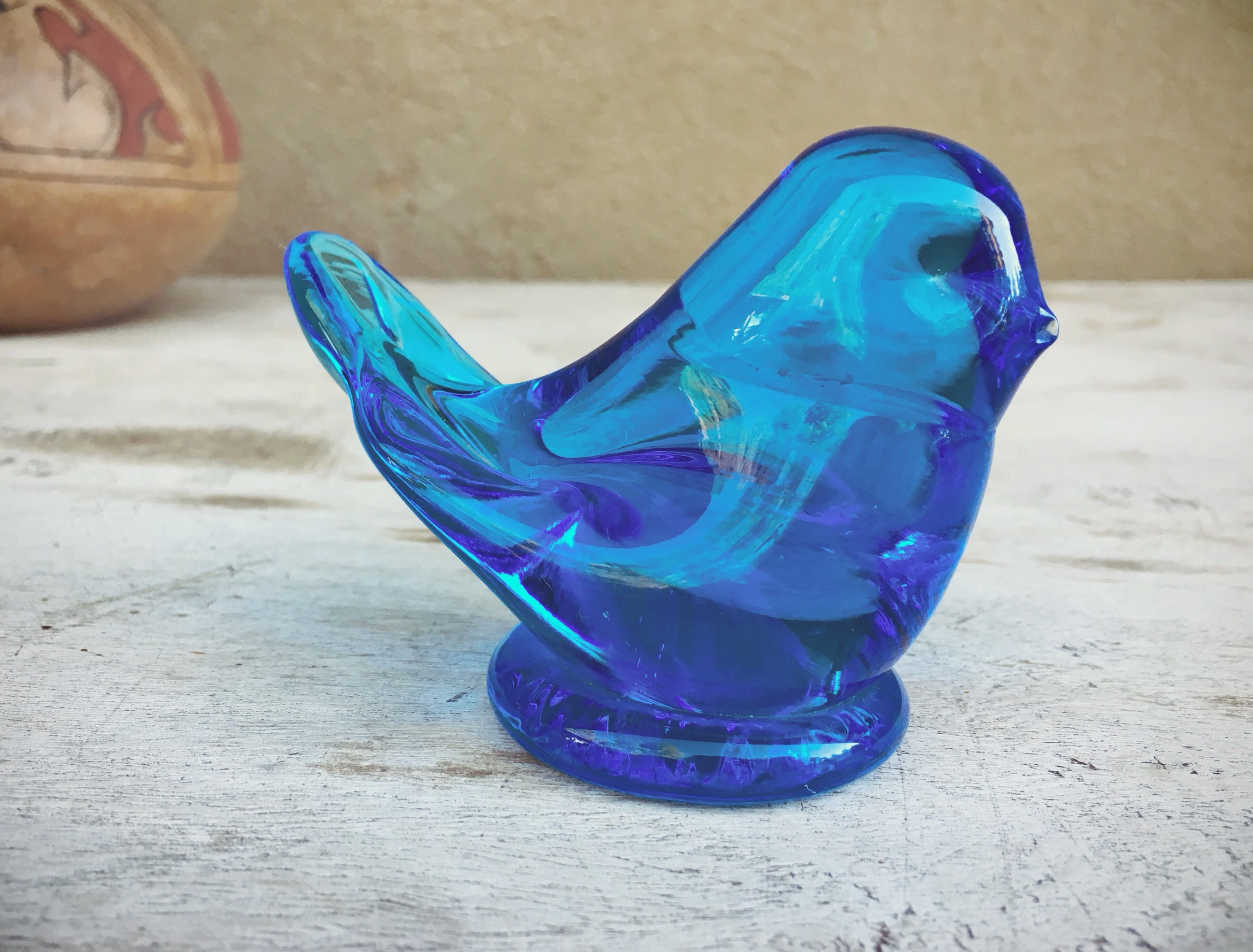 blue glass birds by leo ward