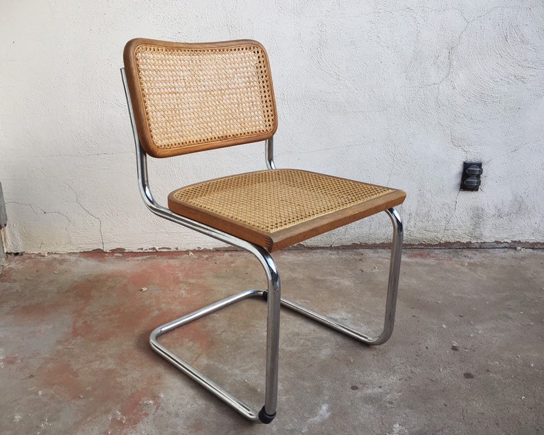 Vintage Cantilever Cesca Chair Mod Modernist Decor Two Marcel Breuer Style Side Chairs 1970s Furniture Bauhaus Design Mid Century Modern