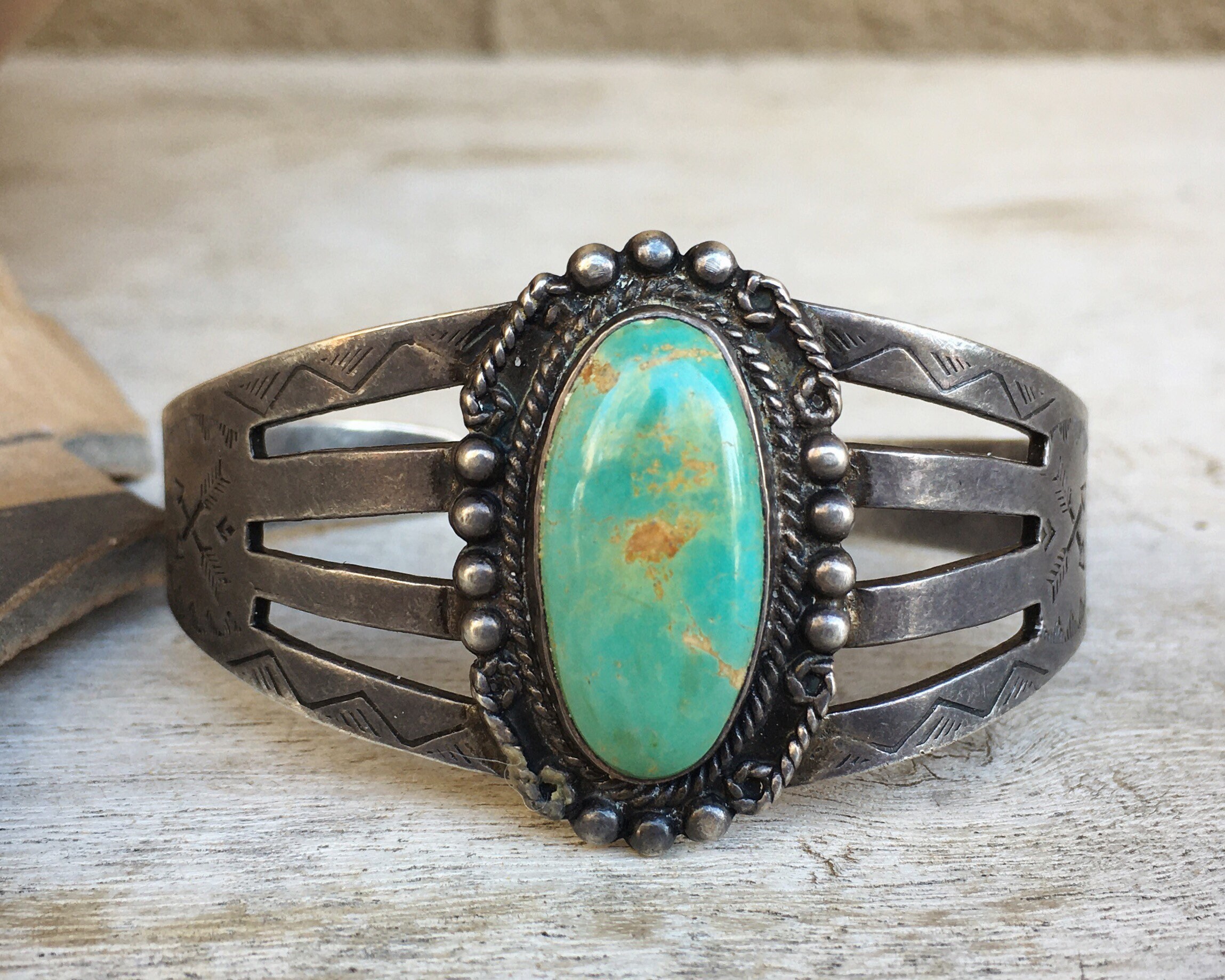 Fred Harvey Era Vintage Turquoise Cuff Bracelet for Woman, Southwestern ...