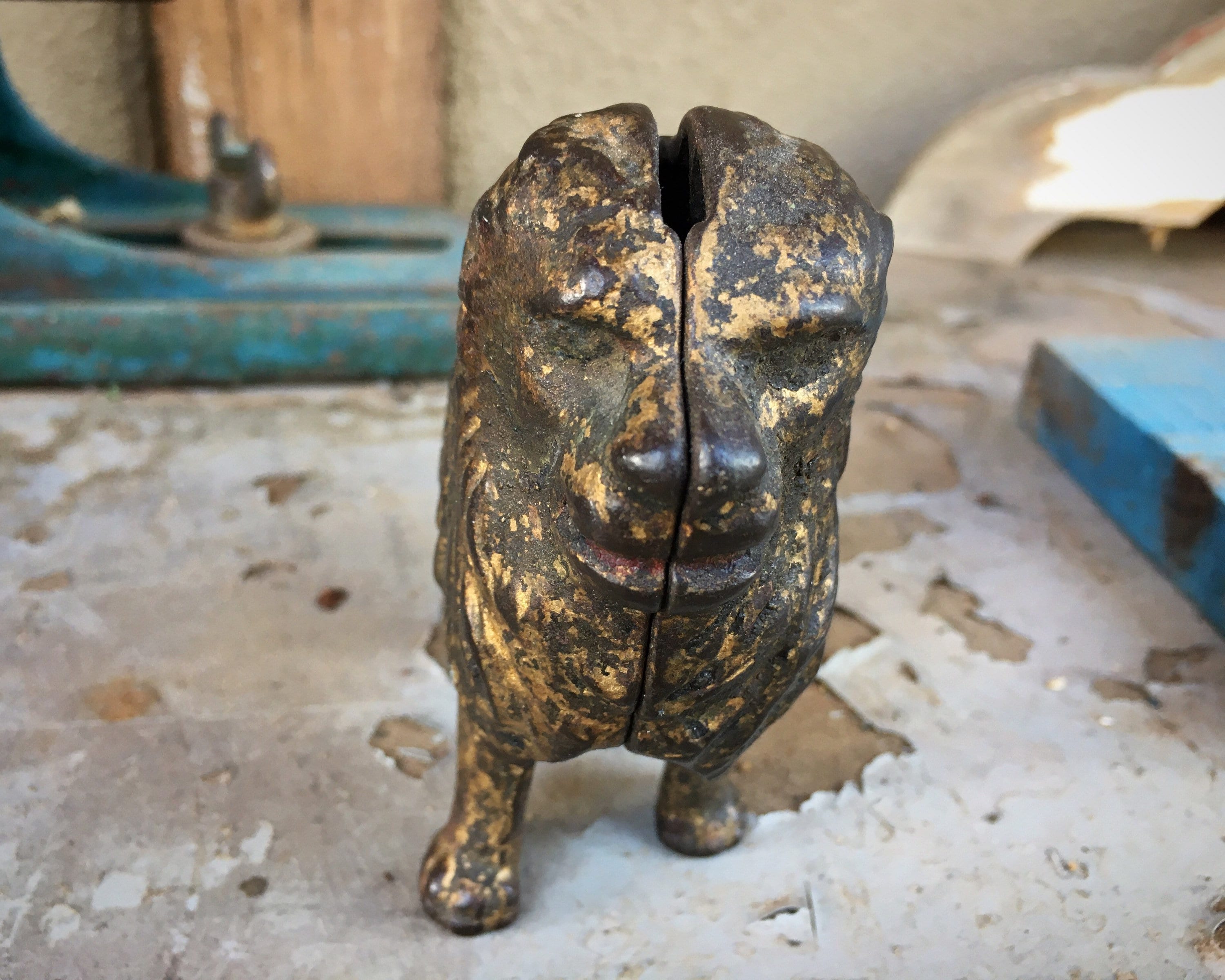 Painted Cast-Metal Tiger circa 1900