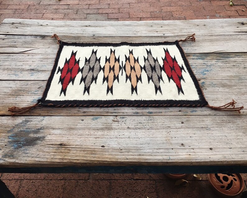Small 14 X 19.5 Navajo Rug Wall Hanging Wall Etsy