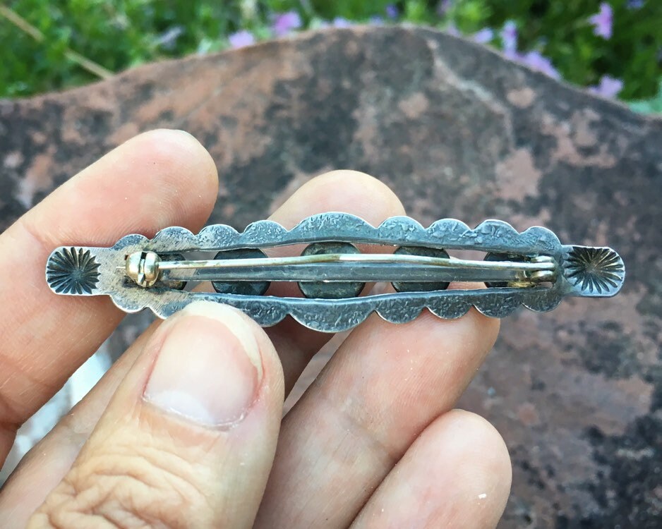 Fred Harvey Era Vintage Turquoise Brooch Pin for Woman, Native