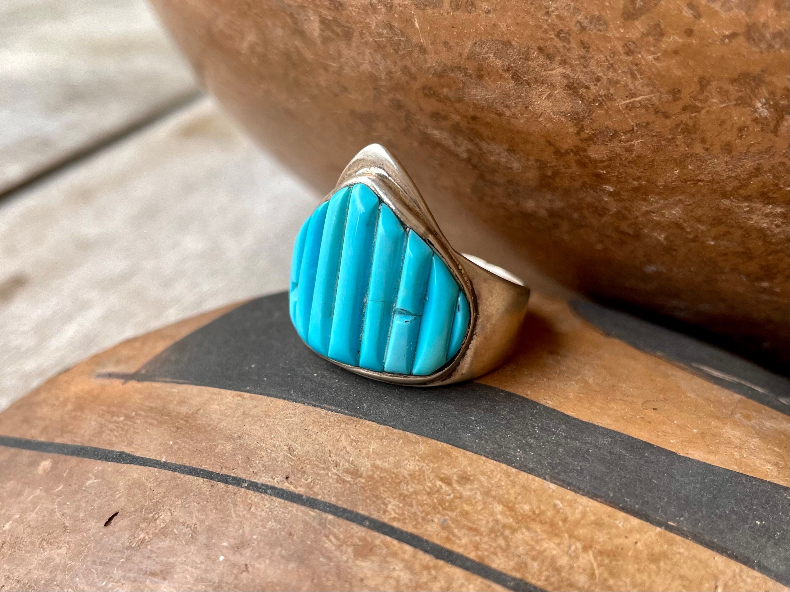 The Best Vintage Native American Navajo Turquoise Inlay Sterling Silver Tubule Necklace The Best Vintage Native American Navajo Turquoise Inlay Sterling Silver Tubule Necklace