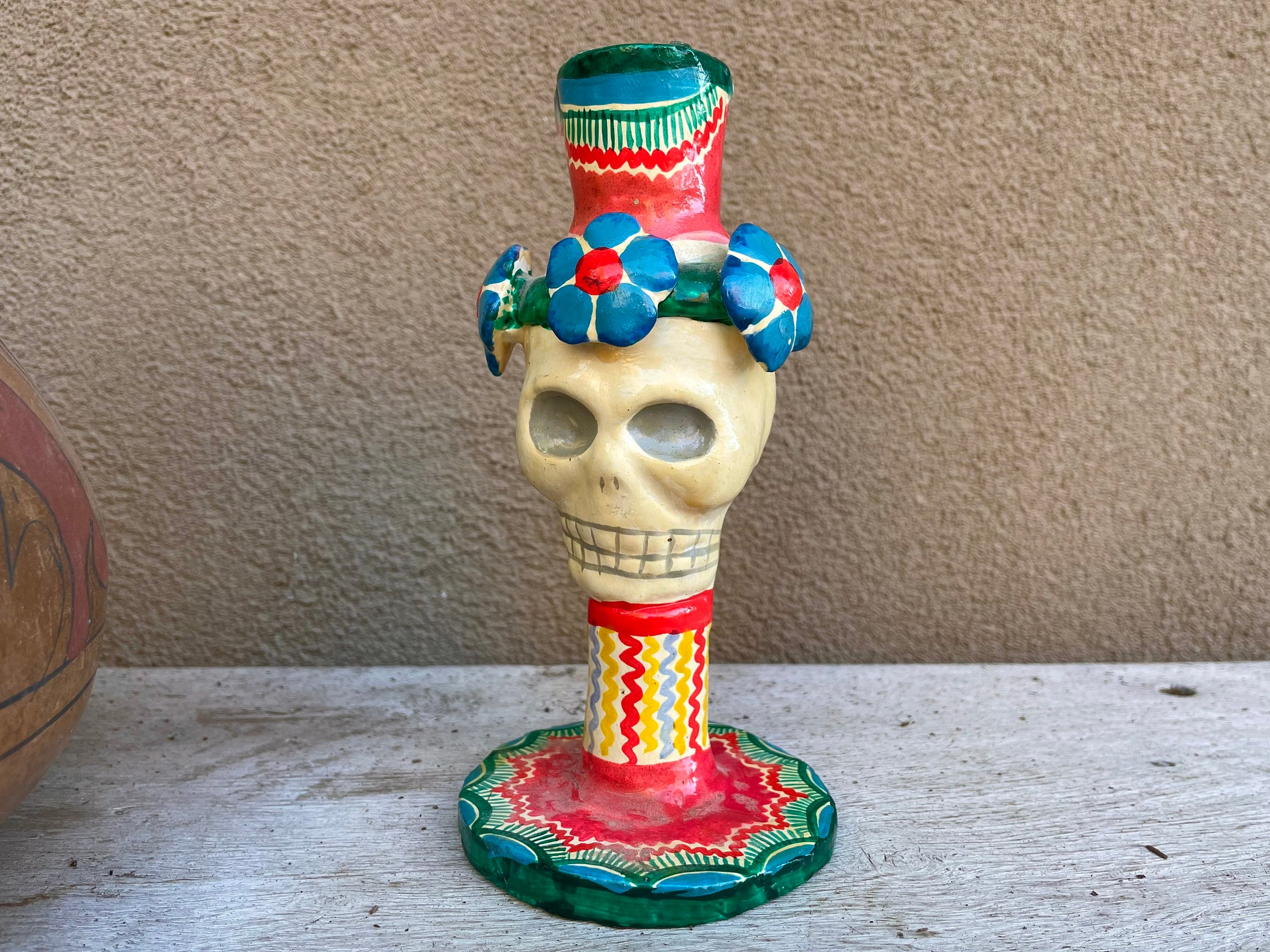 Skull candlestick holder deals