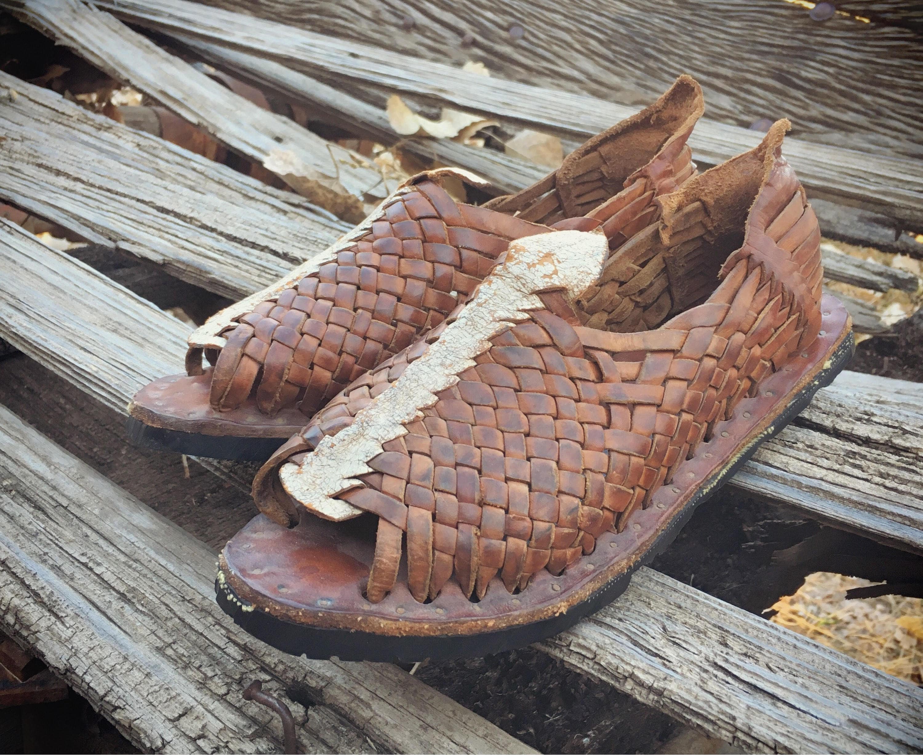 mexican woven leather sandals