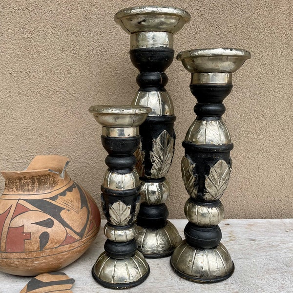 Rustic Candlesticks Etsy