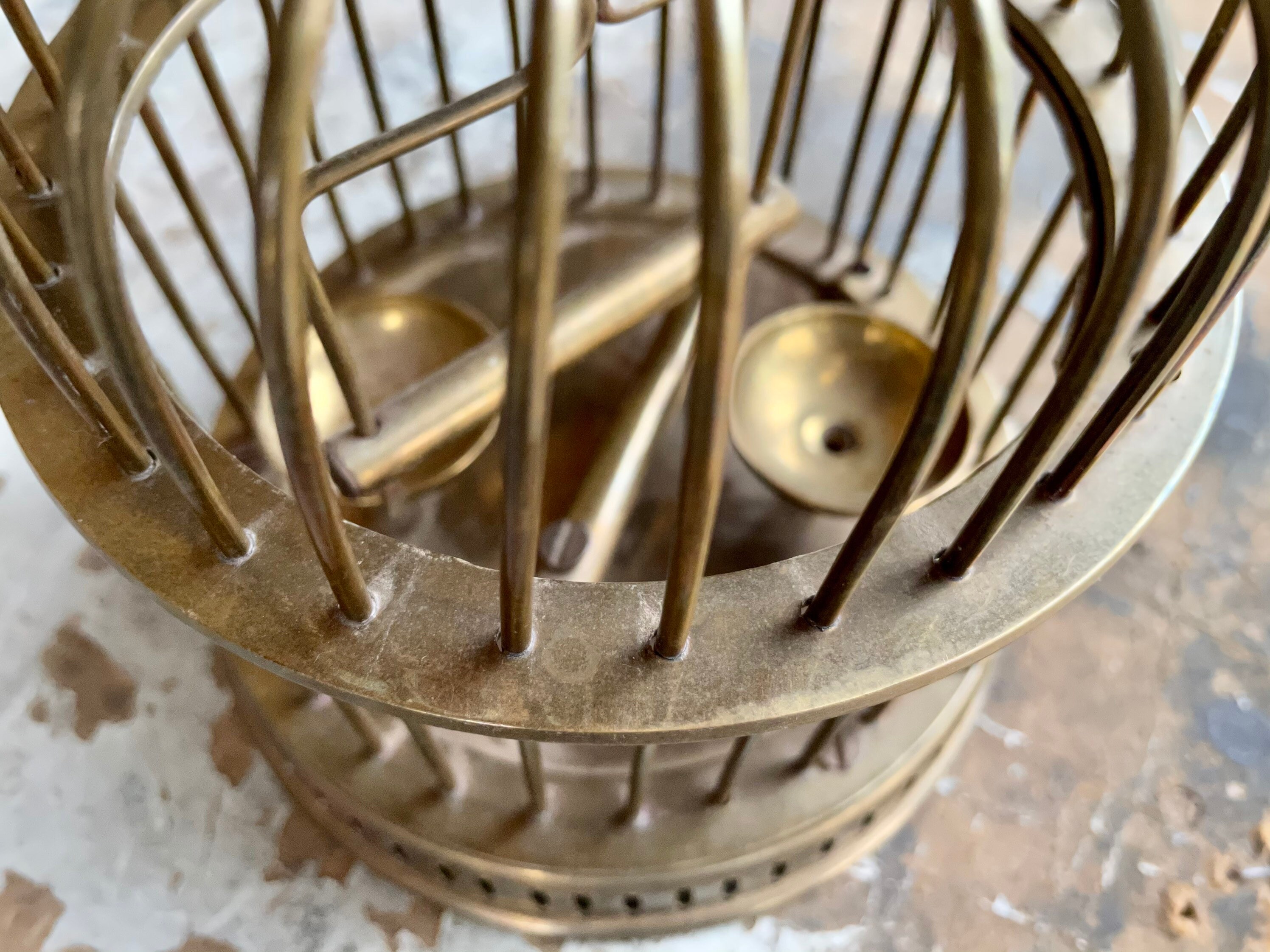Small Vintage Solid Brass Bird Cage for Hanging, Decorative Birdcage for  Wedding Decoration