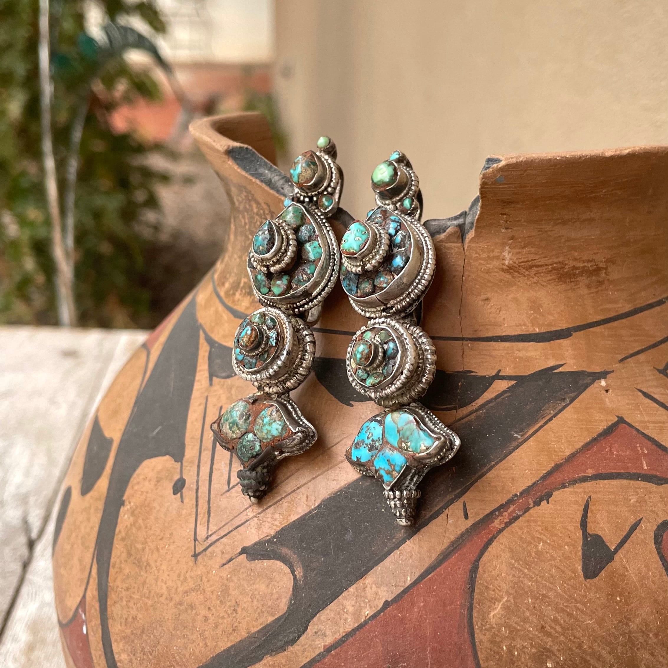 Antique turquoise earrings best sale