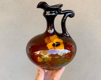 Antique Weller Louwelsa Ewer Pitcher Approx 7" Tall, American Pottery Collectible Ceramics
