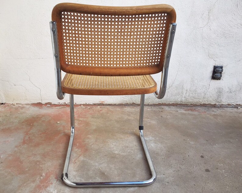 Vintage Cantilever Cesca Chair Mod Modernist Decor Two Marcel Breuer Style Side Chairs 1970s Furniture Bauhaus Design Mid Century Modern