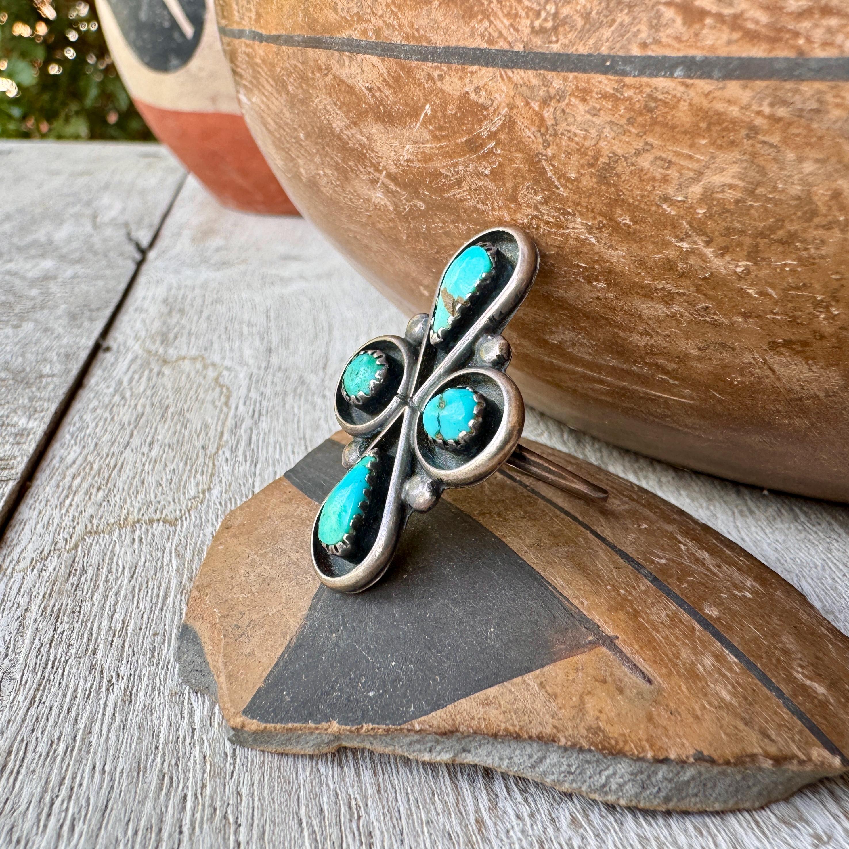Wonderful Vintage Navajo Sterling Silver Cross Ring Native American Wonderful Vintage Navajo Sterling Silver Cross Ring Native American