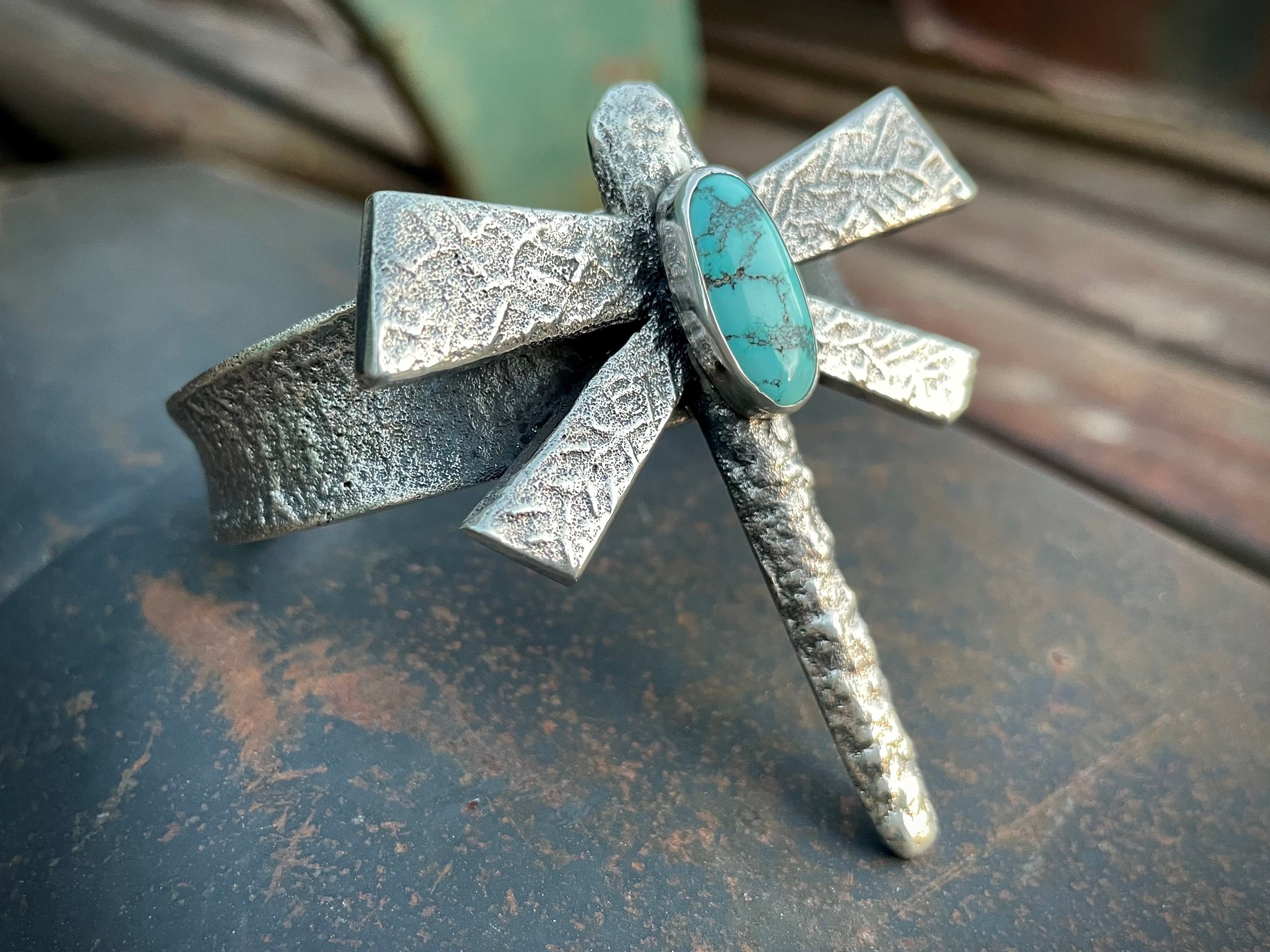 Dragonfly Love Navajo Green Spiderweb Turquoise Native American Jewelry Silver Bracelet Dragonfly Love Navajo Green Spiderweb Turquoise Native American Jewelry Silver Bracelet