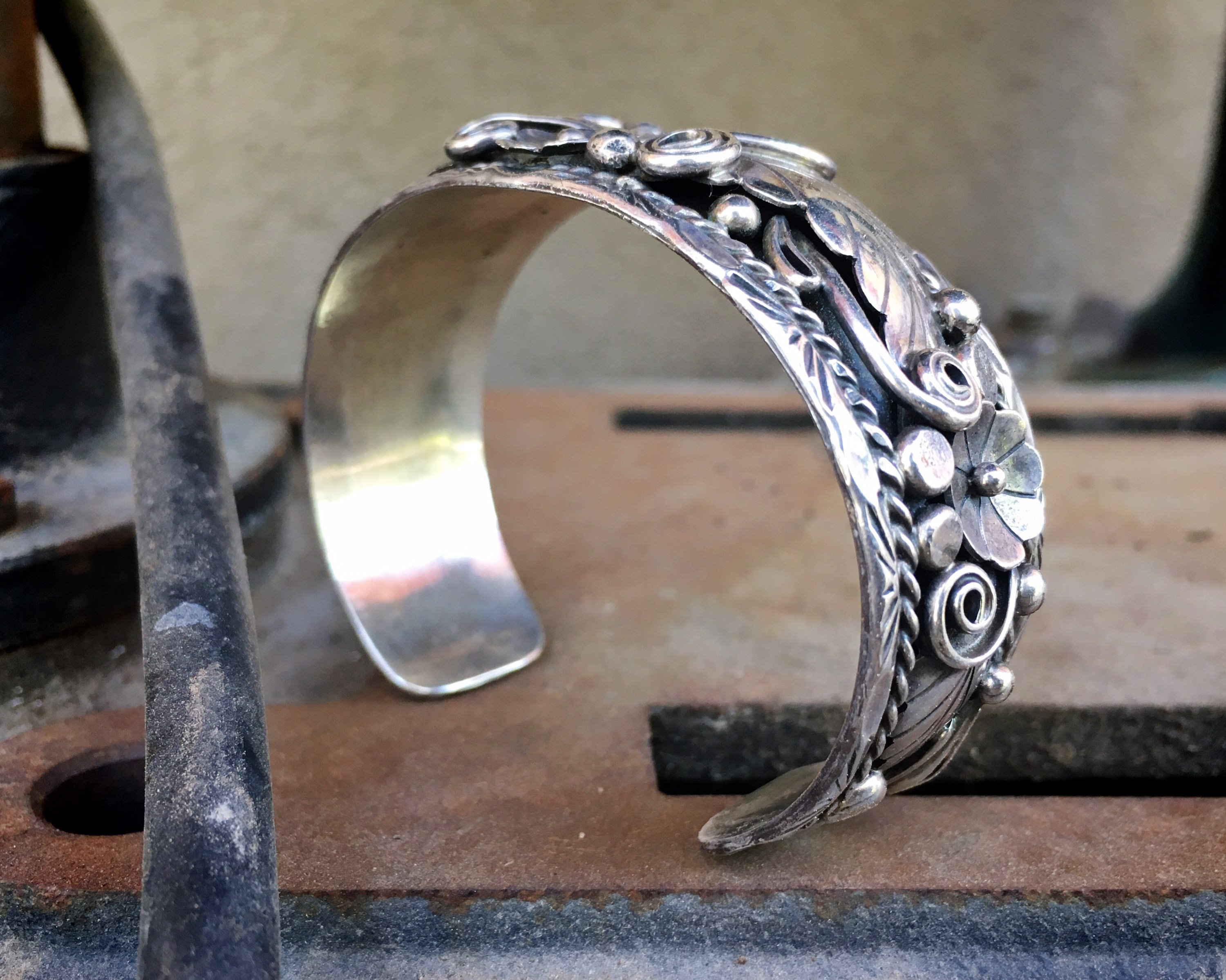 mens navajo silver cuff bracelet