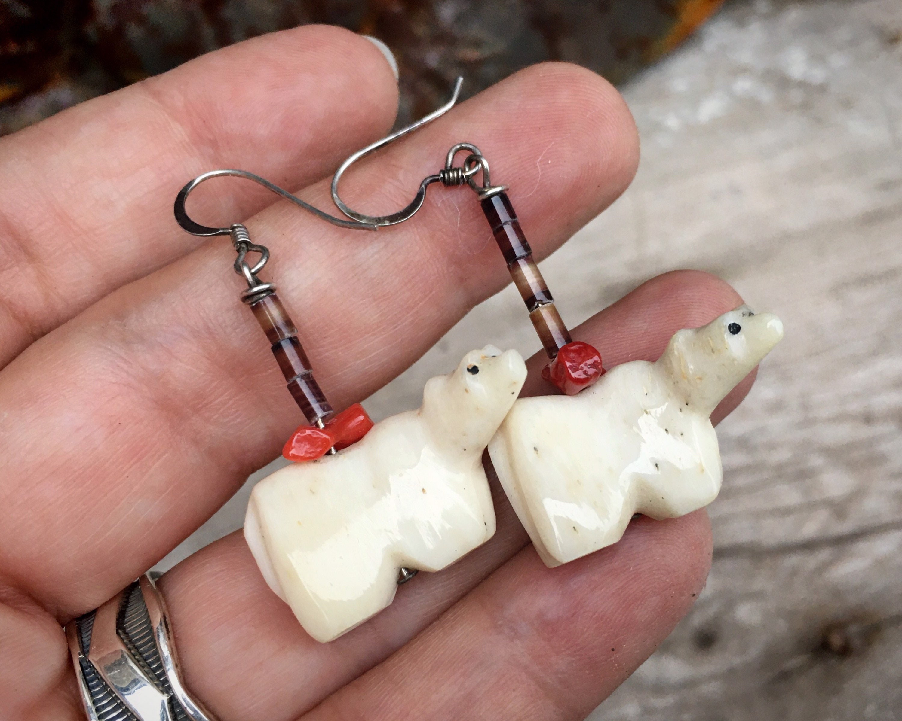Carved Ivory Earrings  lupongovph