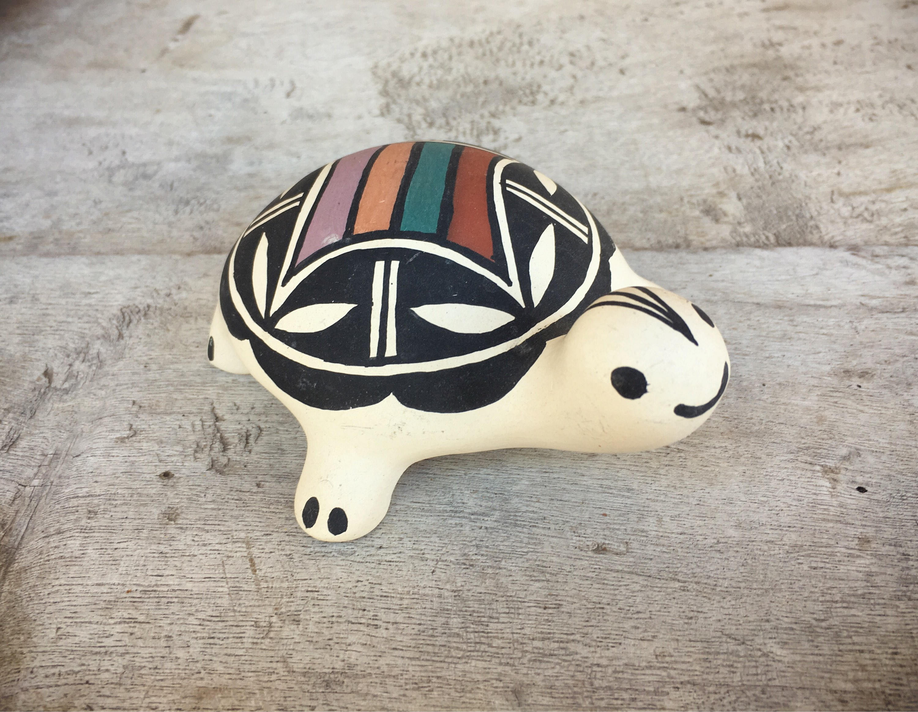 Pottery Turtle Figurine, Native American Indian Pottery