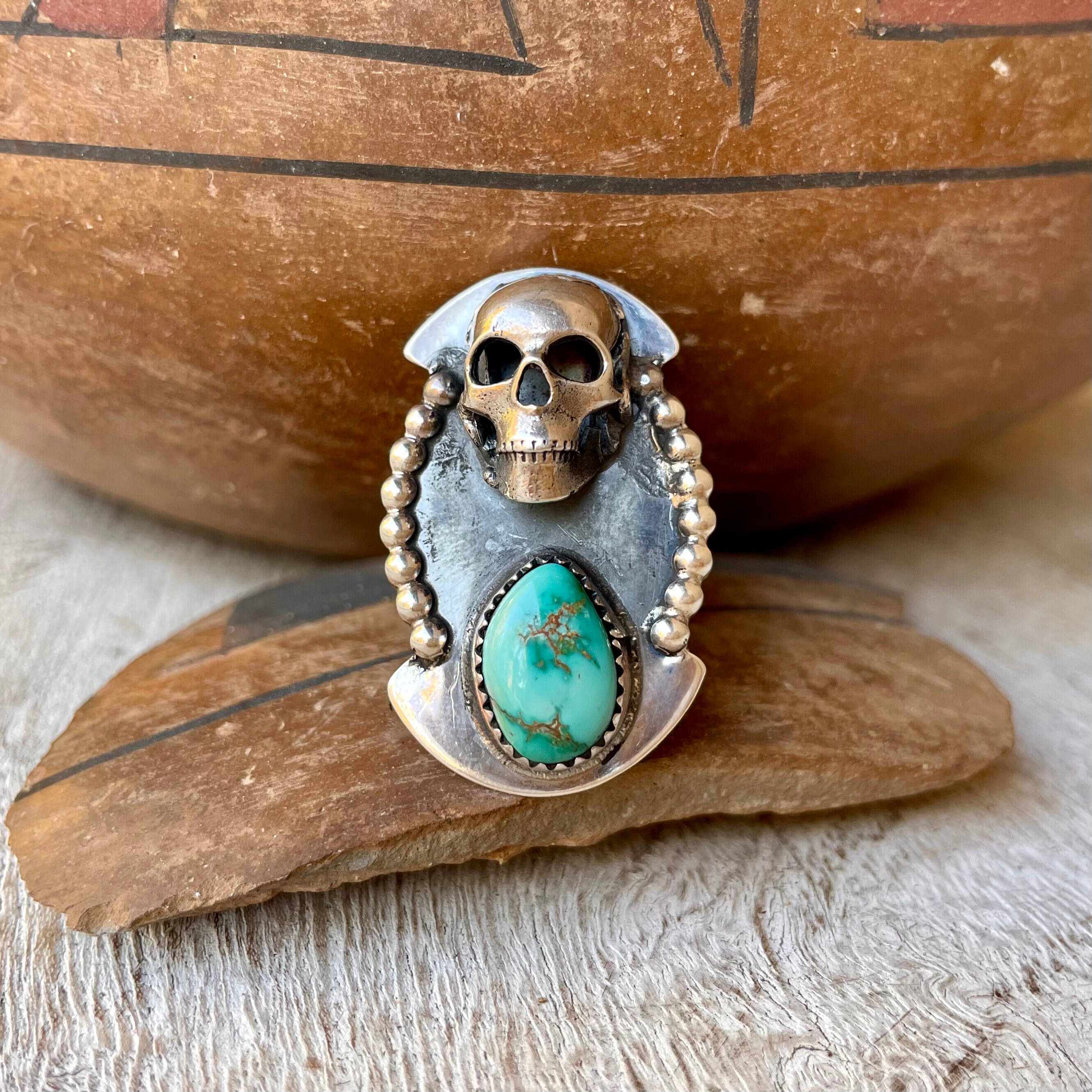 Turquoise hotsell skull ring