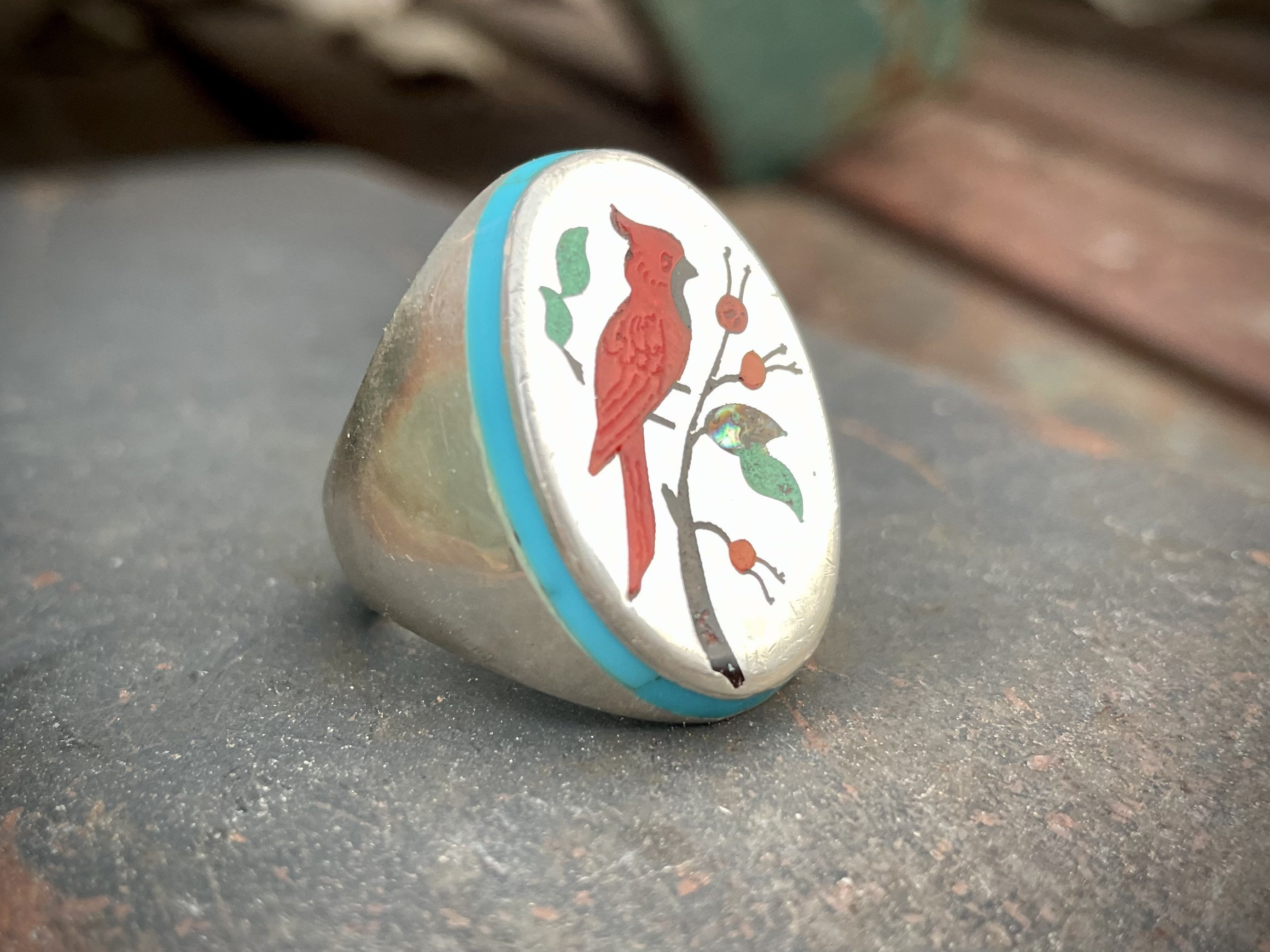 Important Henry Barber Vintage Native American Jewelry Navajo Turquoise Sterling Silver Inlay Bracelet Important Henry Barber Vintage Native American Jewelry Navajo Turquoise Sterling Silver Inlay Bracelet