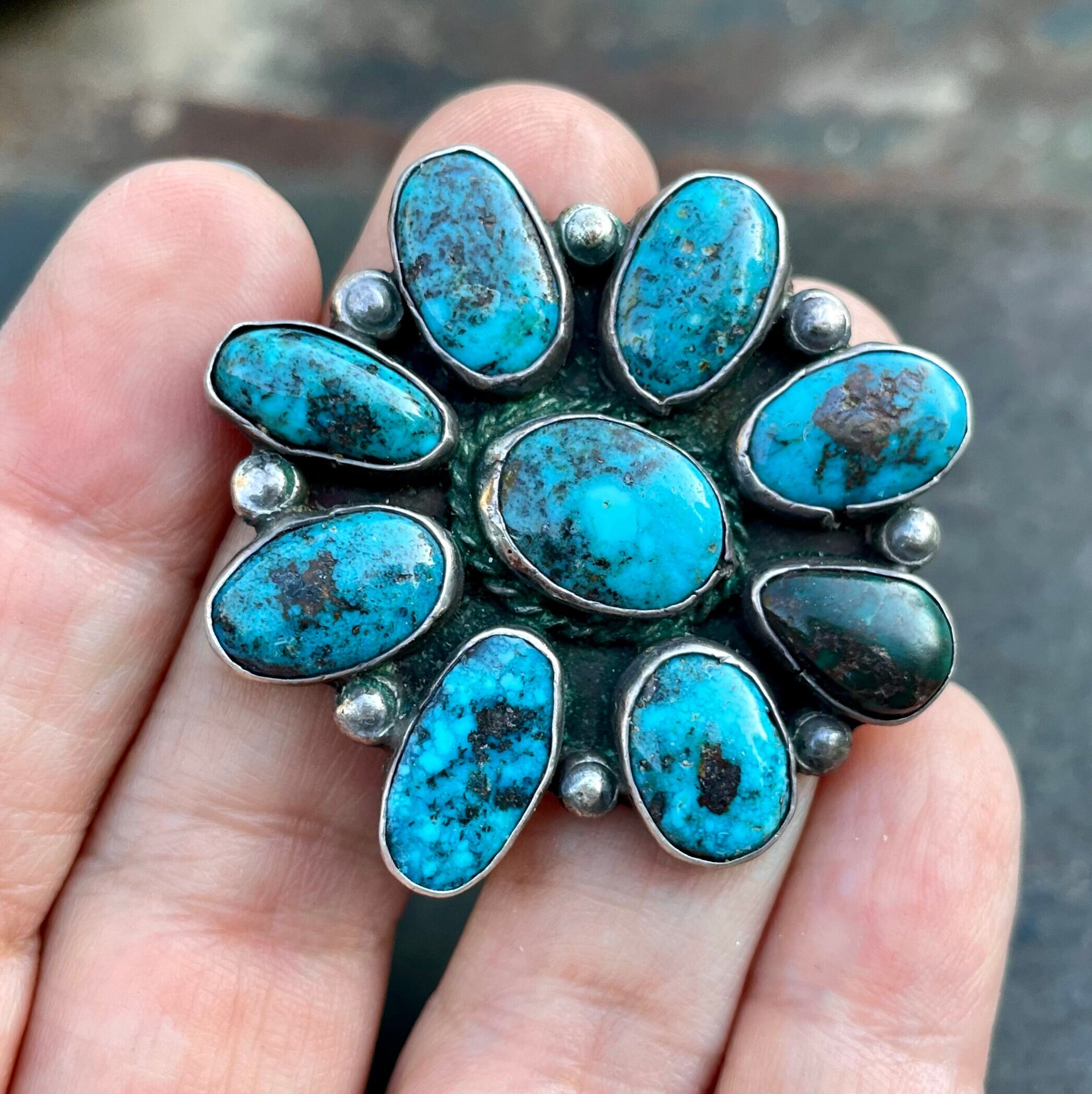 NAVAJO BISBEE TURQUOISE & SILVER バングル NAVAJO BISBEE TURQUOISE & SILVER バングル Bracelet - Navajo