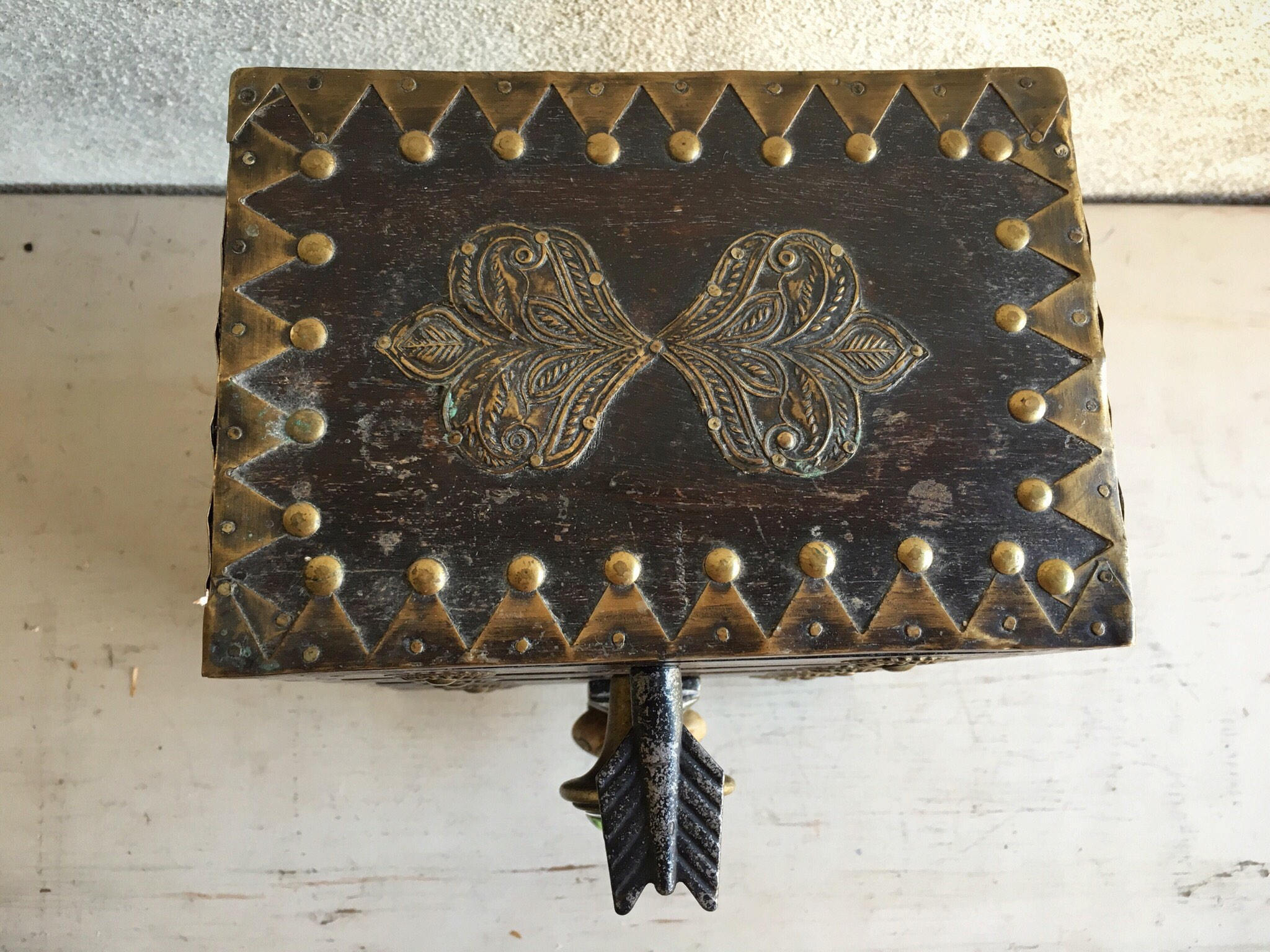 Wooden Jewelry Box Brass Trim, Jewelry Box India, Wood Brass