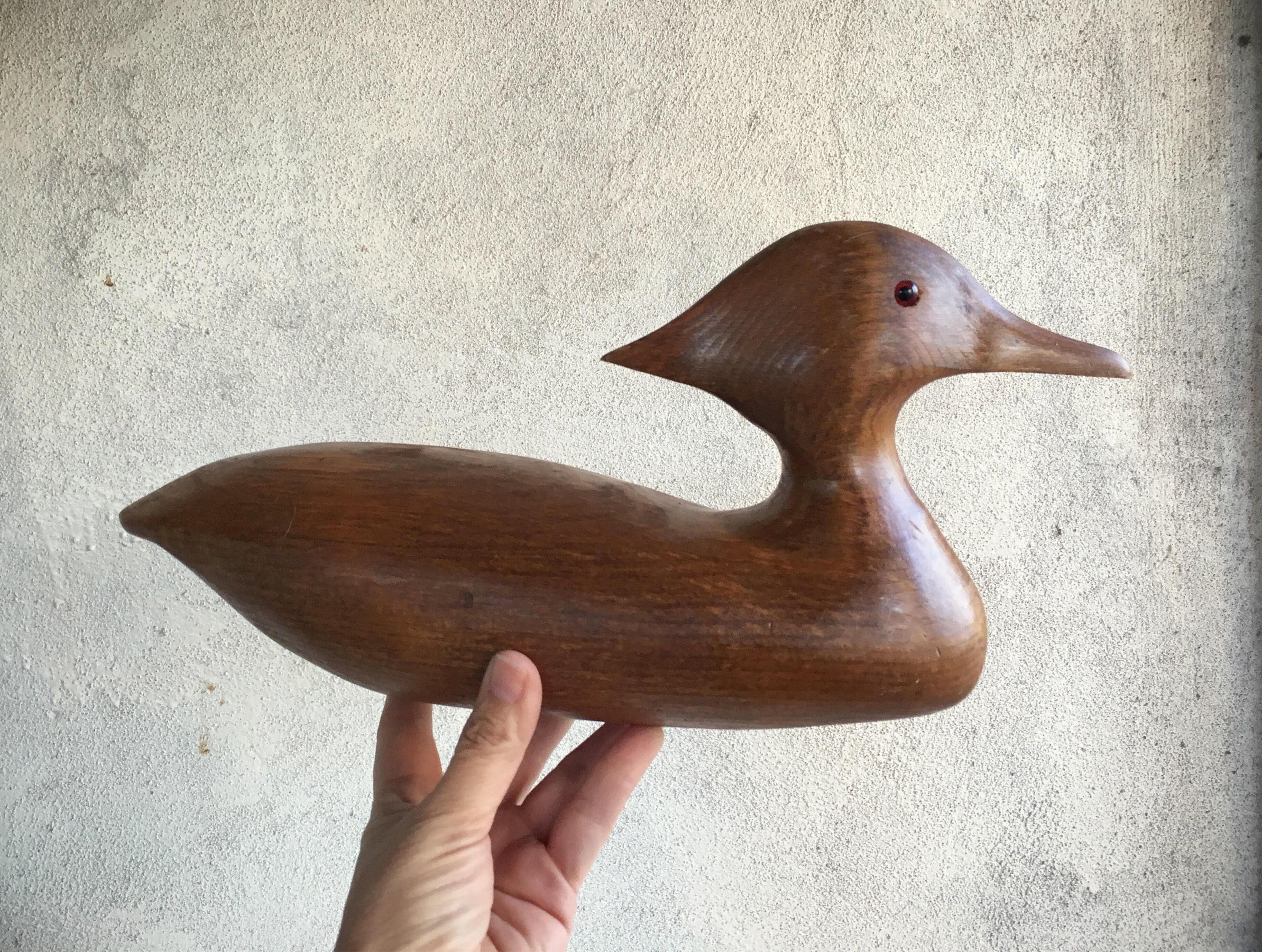 Wooden Duck Primitive Folk Art, Rustic Home Decor, Gift for Men, Duck Decoy