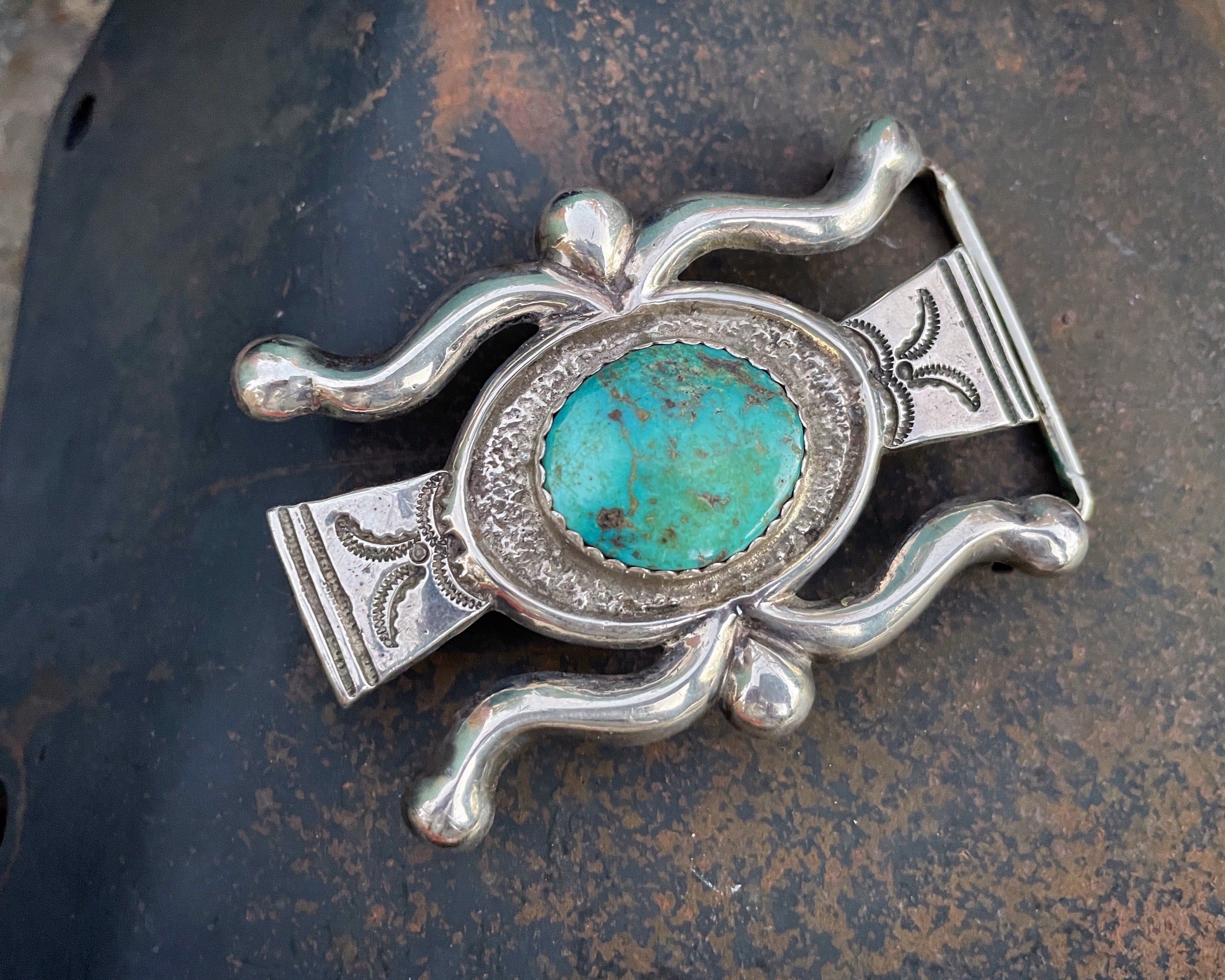 Vintage Sterling Silver Navajo Natural Turquoise Mens Belt B, Estate  Jewelers