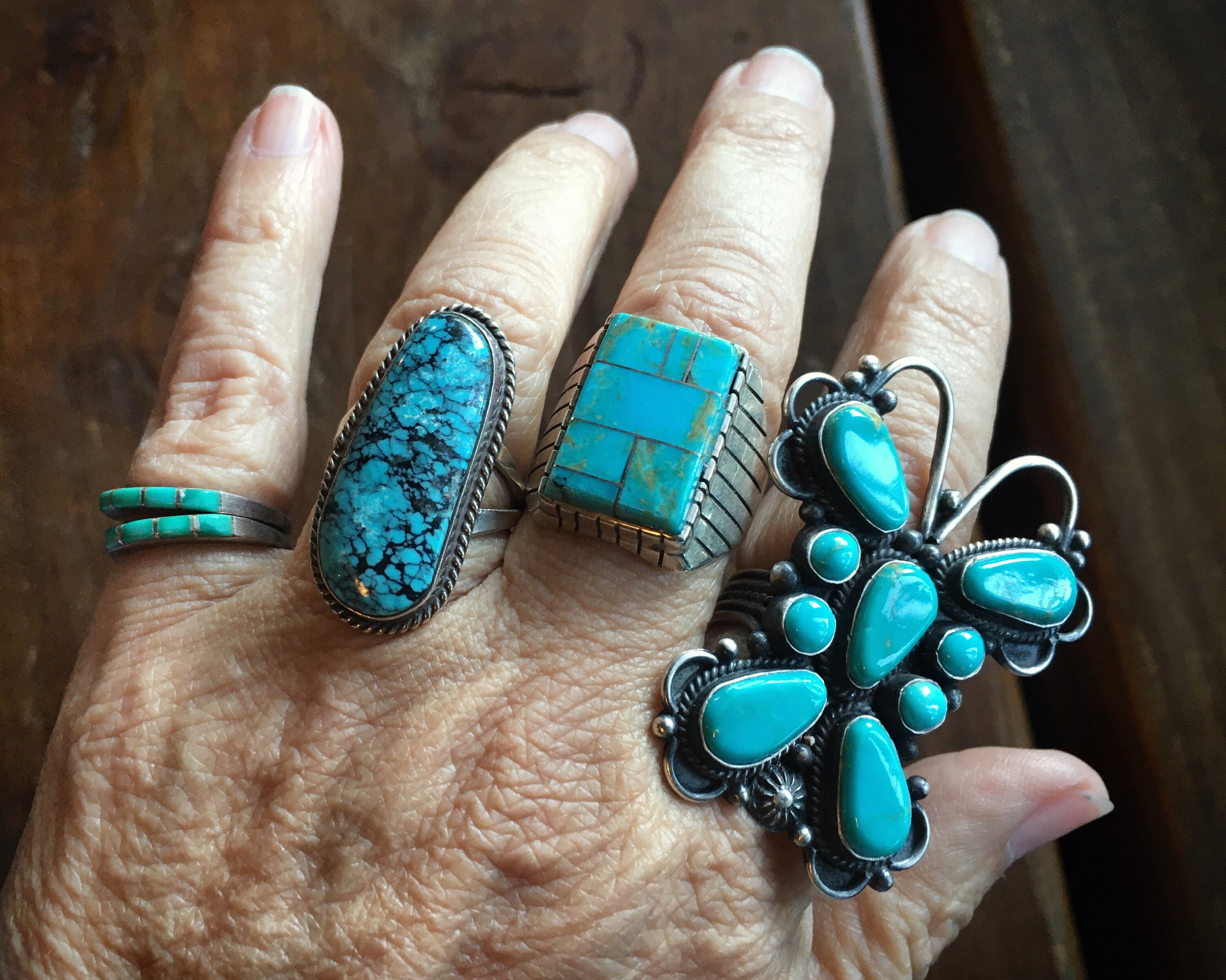 Simple Turquoise Ring For Women Size Navajo Native American Indian