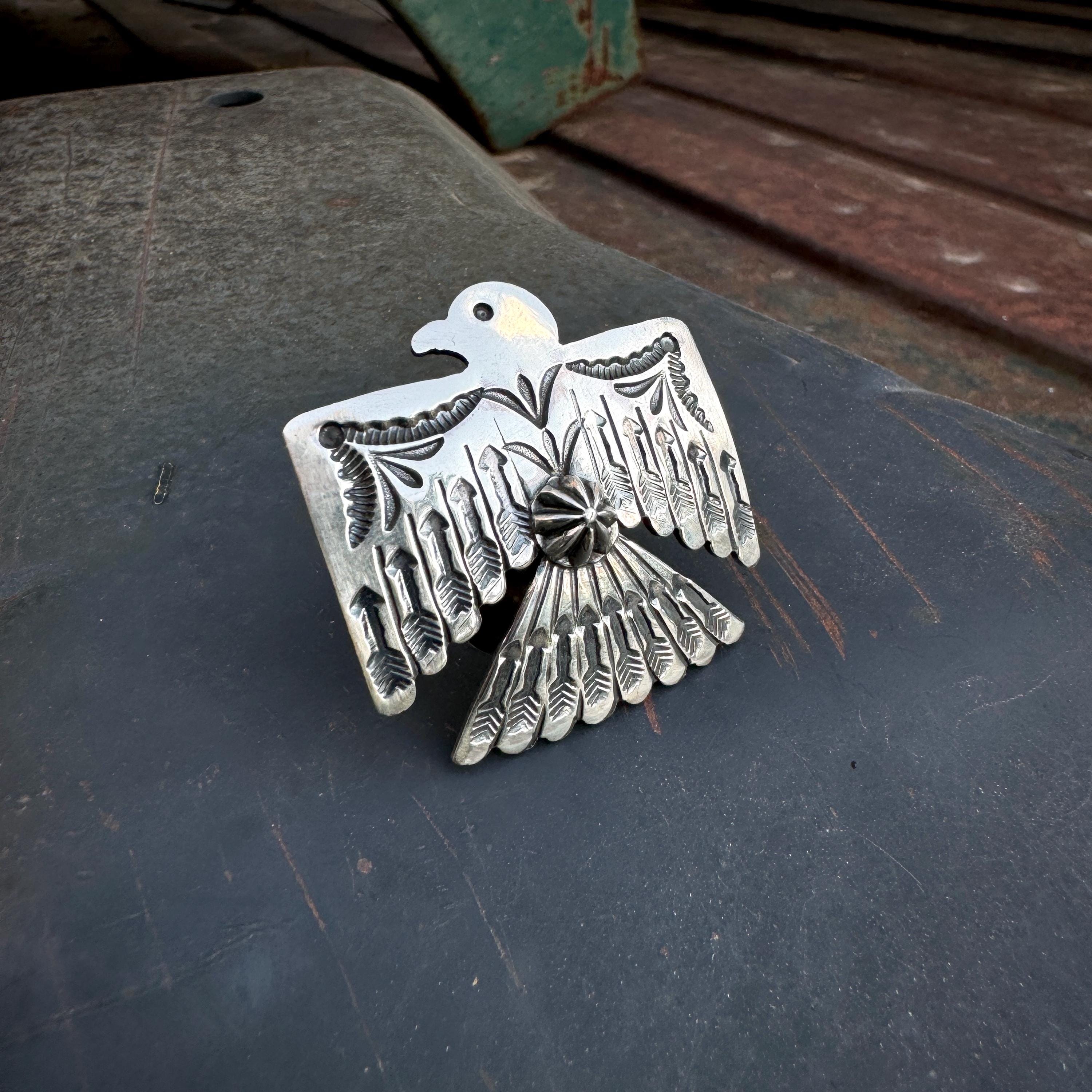 Navajo Sunshine Reeves Sterling Silver Thunderbird Ring Navajo Sunshine Reeves Sterling Silver Thunderbird Ring