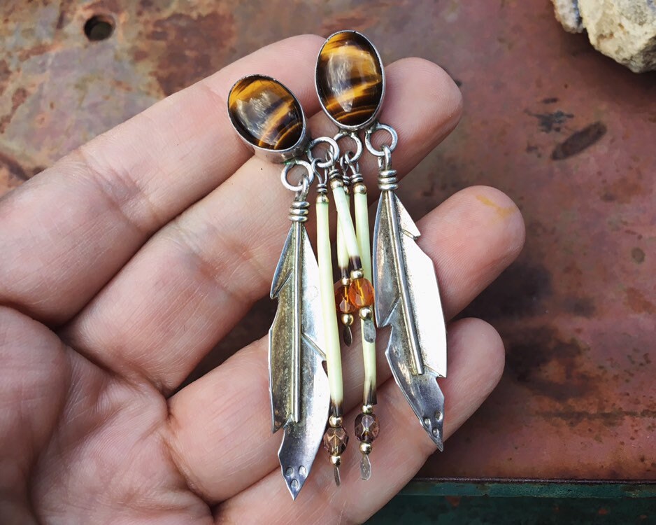 American Indian Feather Earrings American Indian Feather Earrings