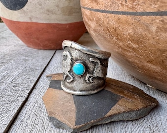 Kewa Anthony Lovato Tufa Cast Band Approx Size 12.25, Horse Design