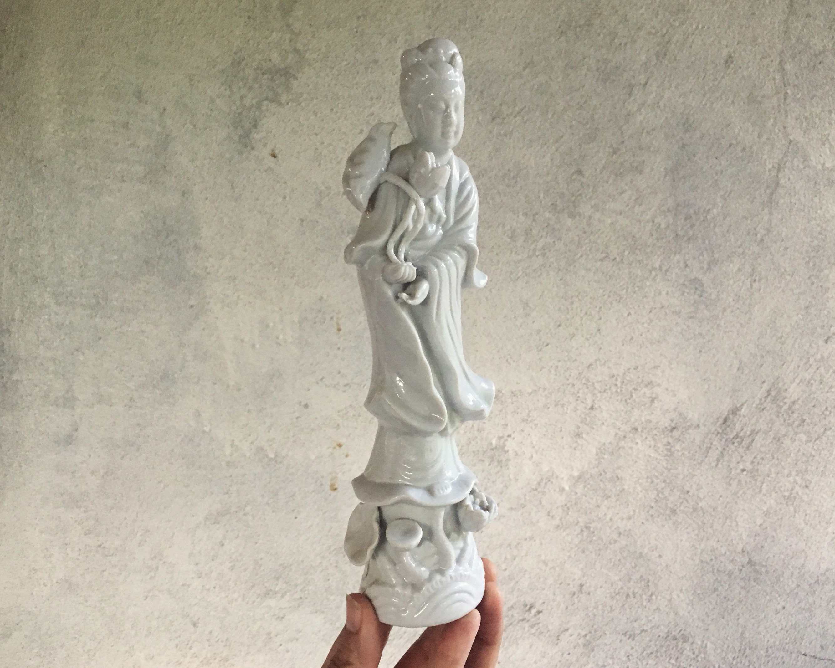 Vintage Porcelain Kwan Yin Figurine Female Buddha Quan Yin Goddess of