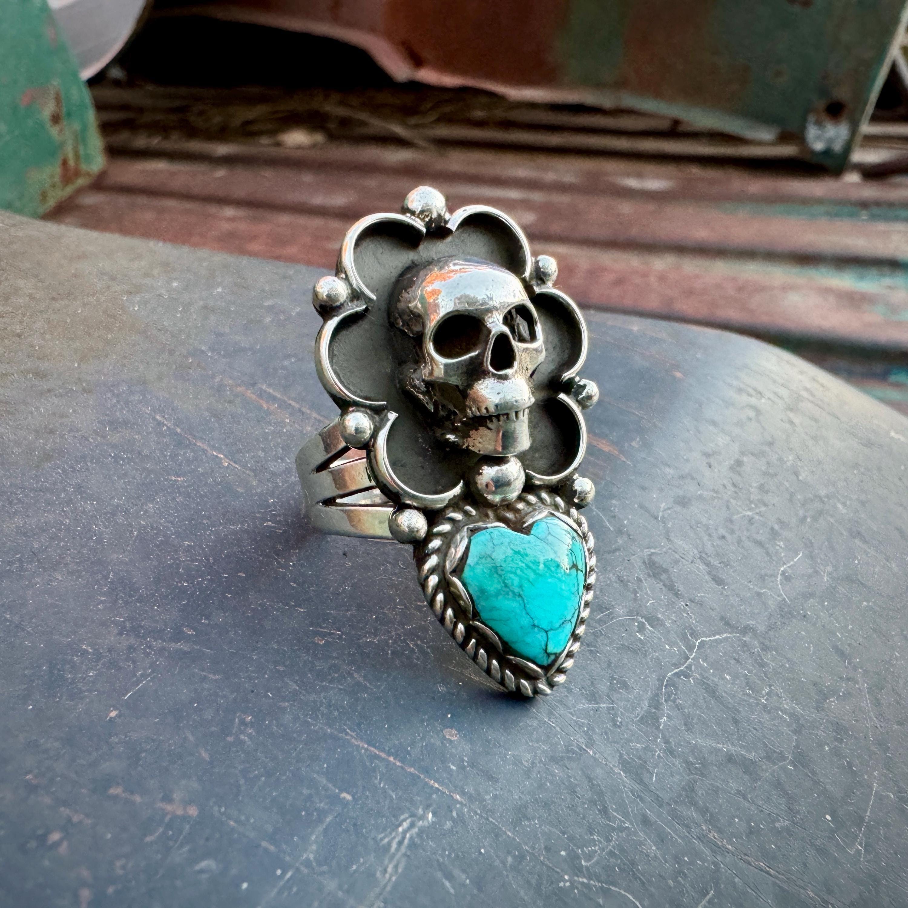 Turquoise skull jewelry discount