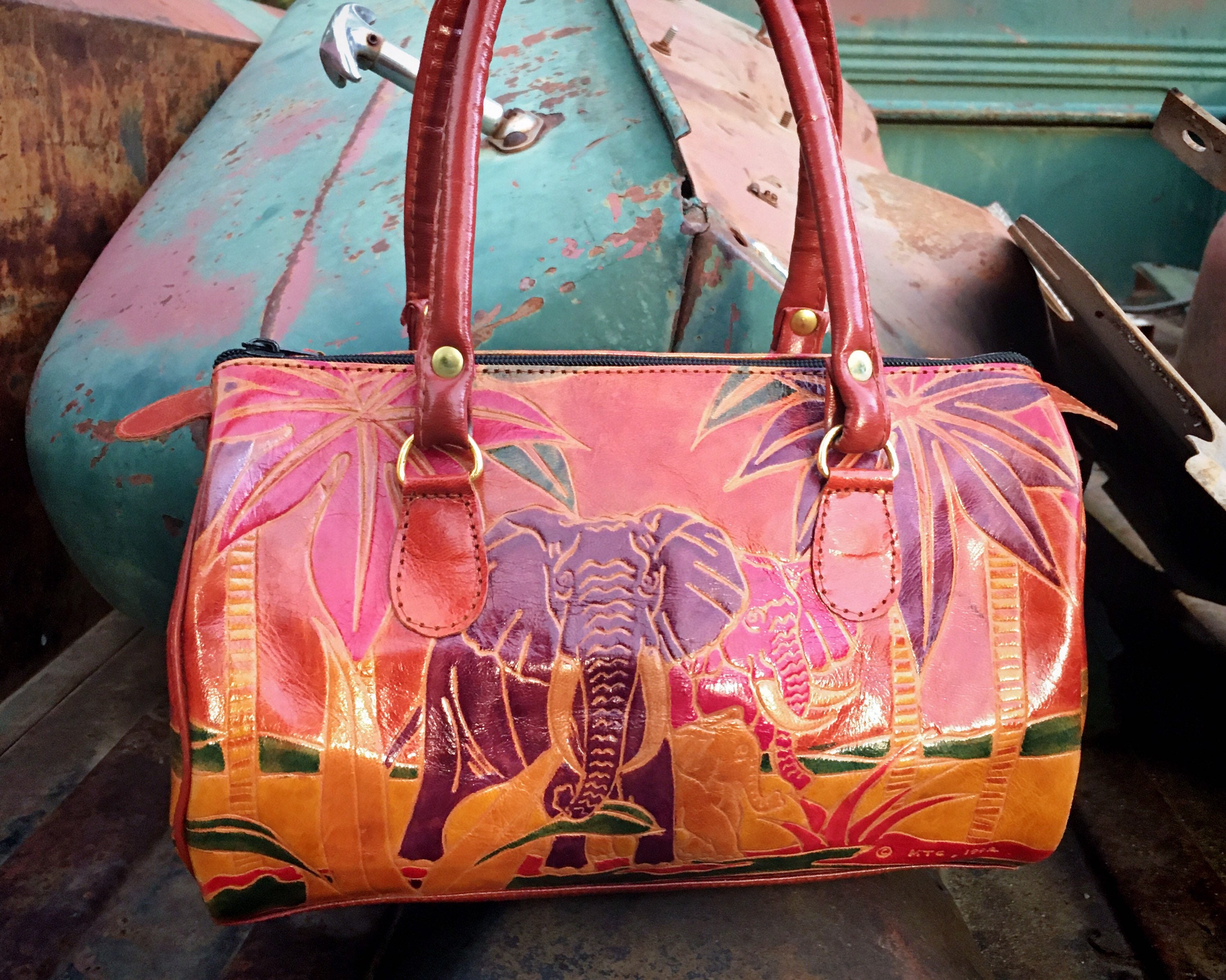 Flipkart.com | AKI Handicraft Shantiniketan Genuine Leather Stylish  Designer Hand Bag Multipurpose Bag - Multipurpose Bag