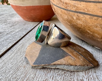Navajo Philbert Secatero Green Gemstone Ring Approx Size 8 for Gertrude Zachary