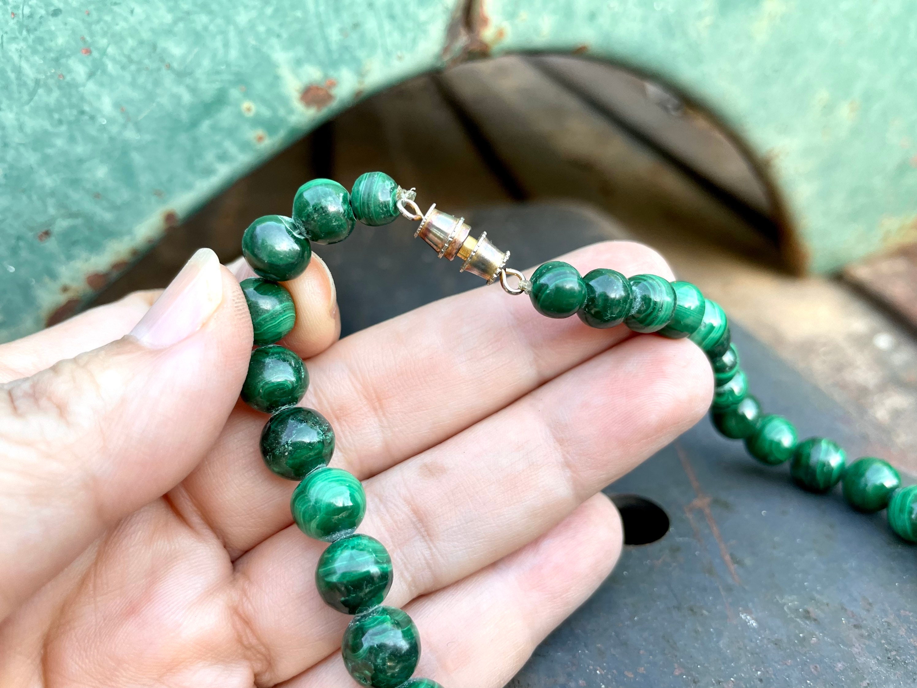 Buy Malachite Beaded Pendant Necklace Genuine AAA Malachite Beads Necklace  Stone of Balance Natural Malachite Pendant Malachite Jewelry Online in  India - Etsy