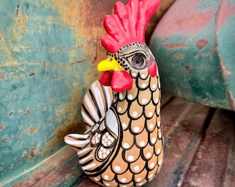 Mexican Pottery Folk Art Rooster, Opening Holder Design