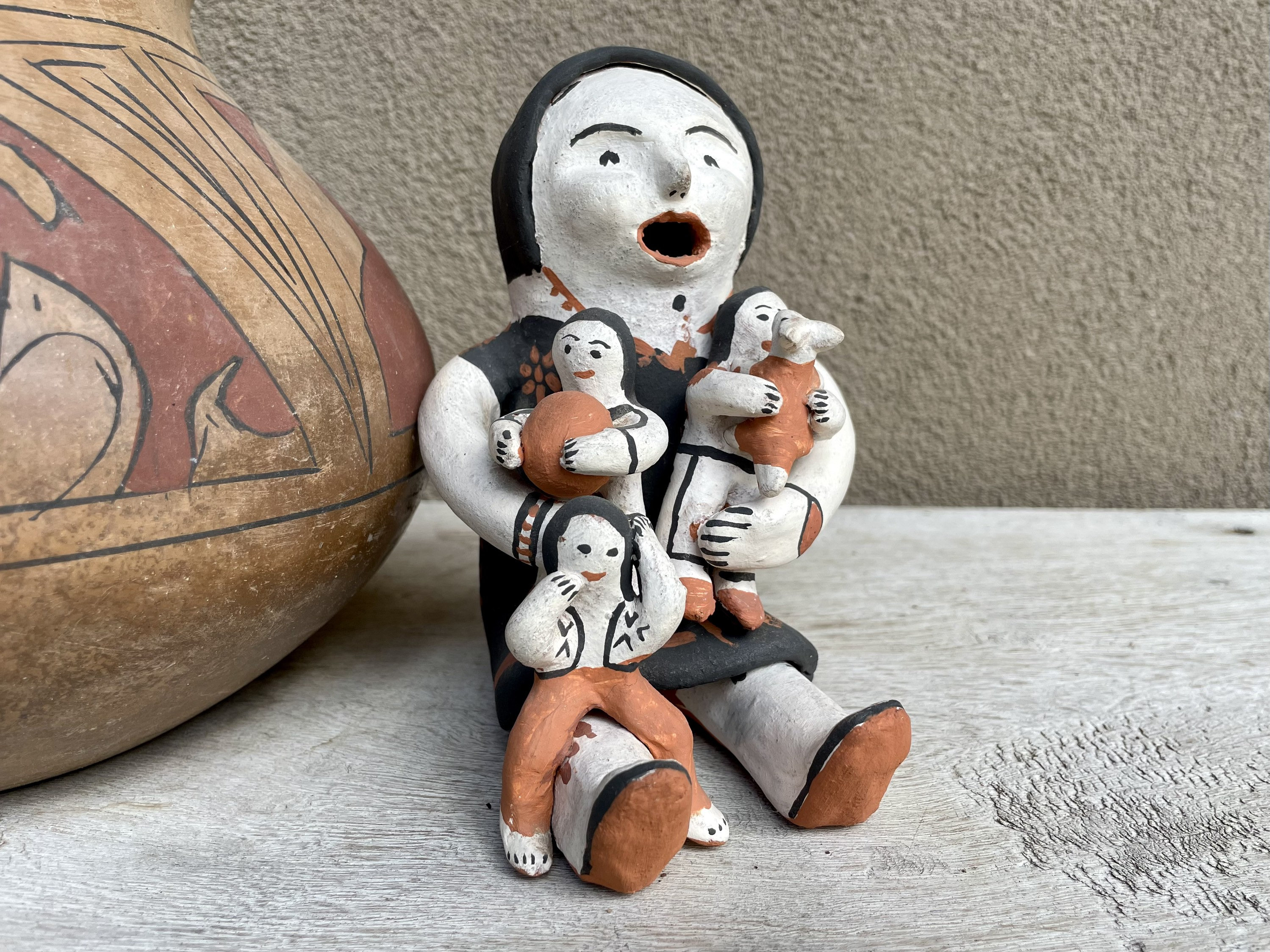 1970s Cochiti Pueblo Storyteller Sculpture by Mary Frances Herrera
