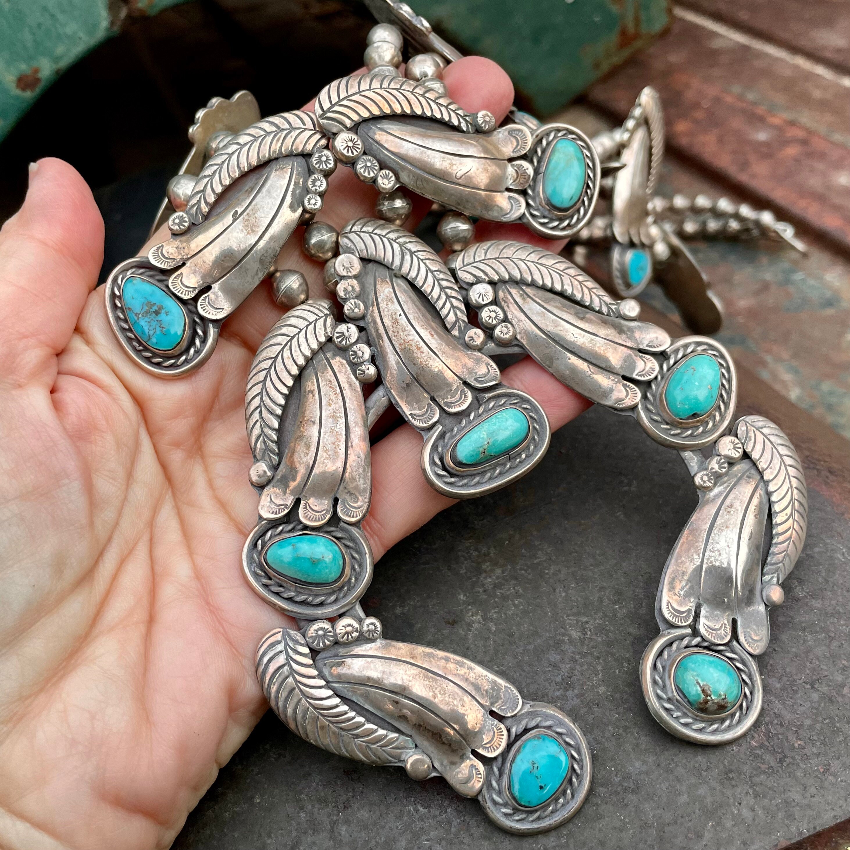 The Best Native American Navajo Bulbous Turquoise Sterling Silver Bracelet The Best Native American Navajo Bulbous Turquoise Sterling Silver Bracelet
