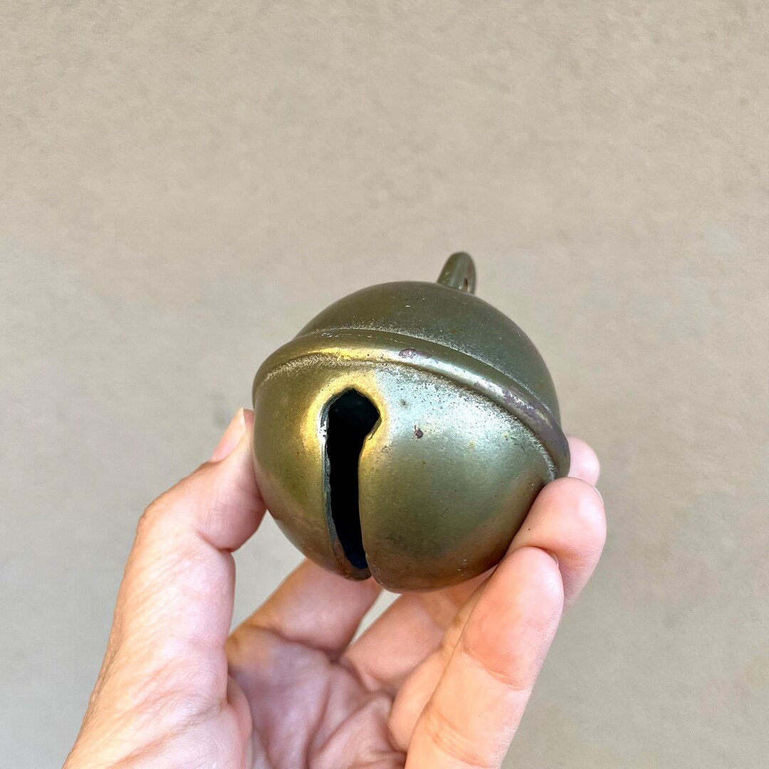 Oversized Vintage Cast Bronze Crotal Bell Possibly Made in Etsy