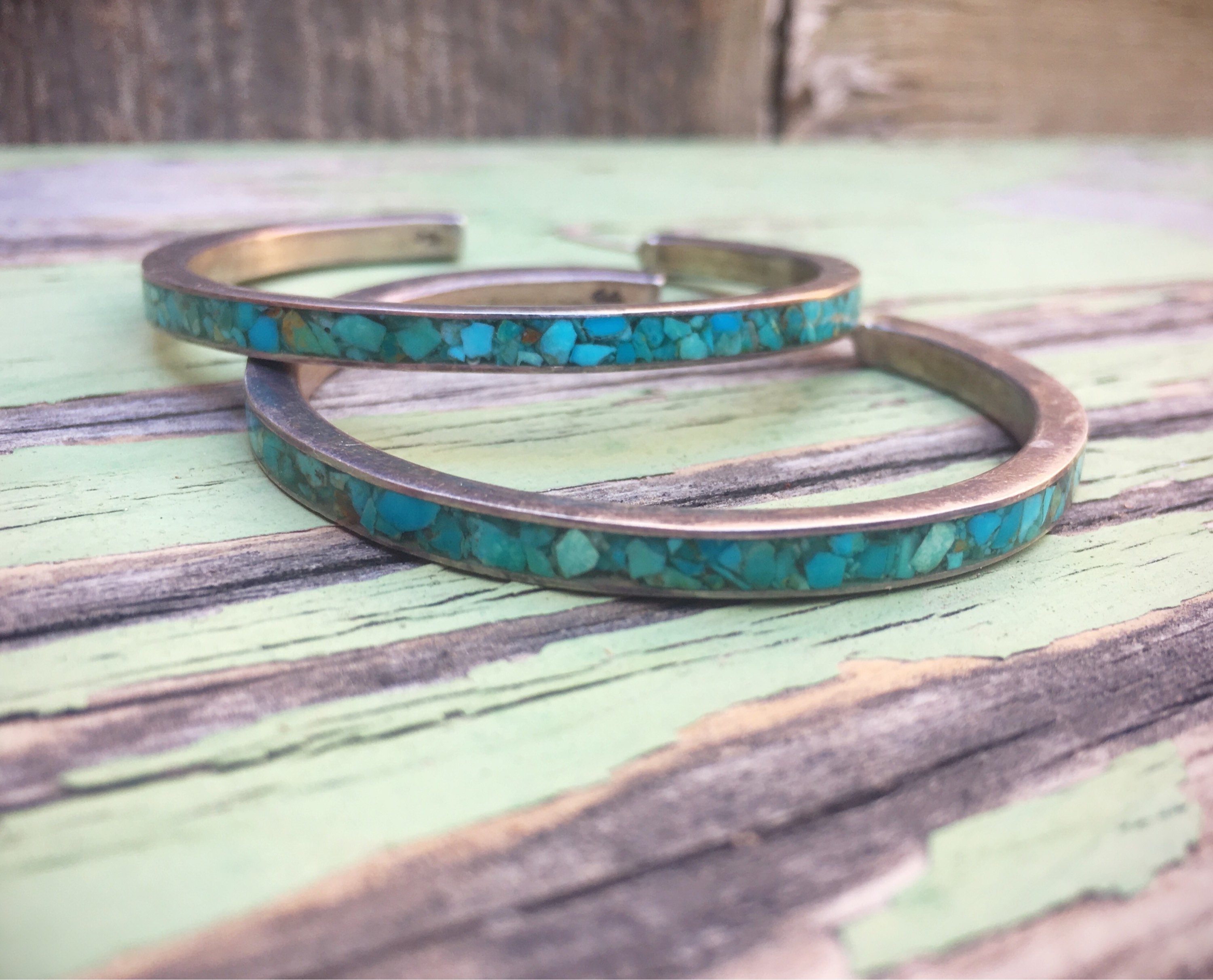 Vintage Federico Jimenez Jewelry Mexican Earrings Silver Turquoise Hoop
