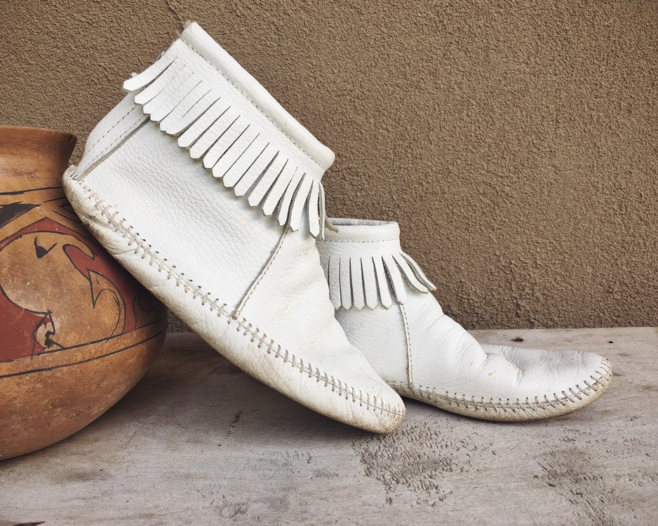 vintage leather moccasins
