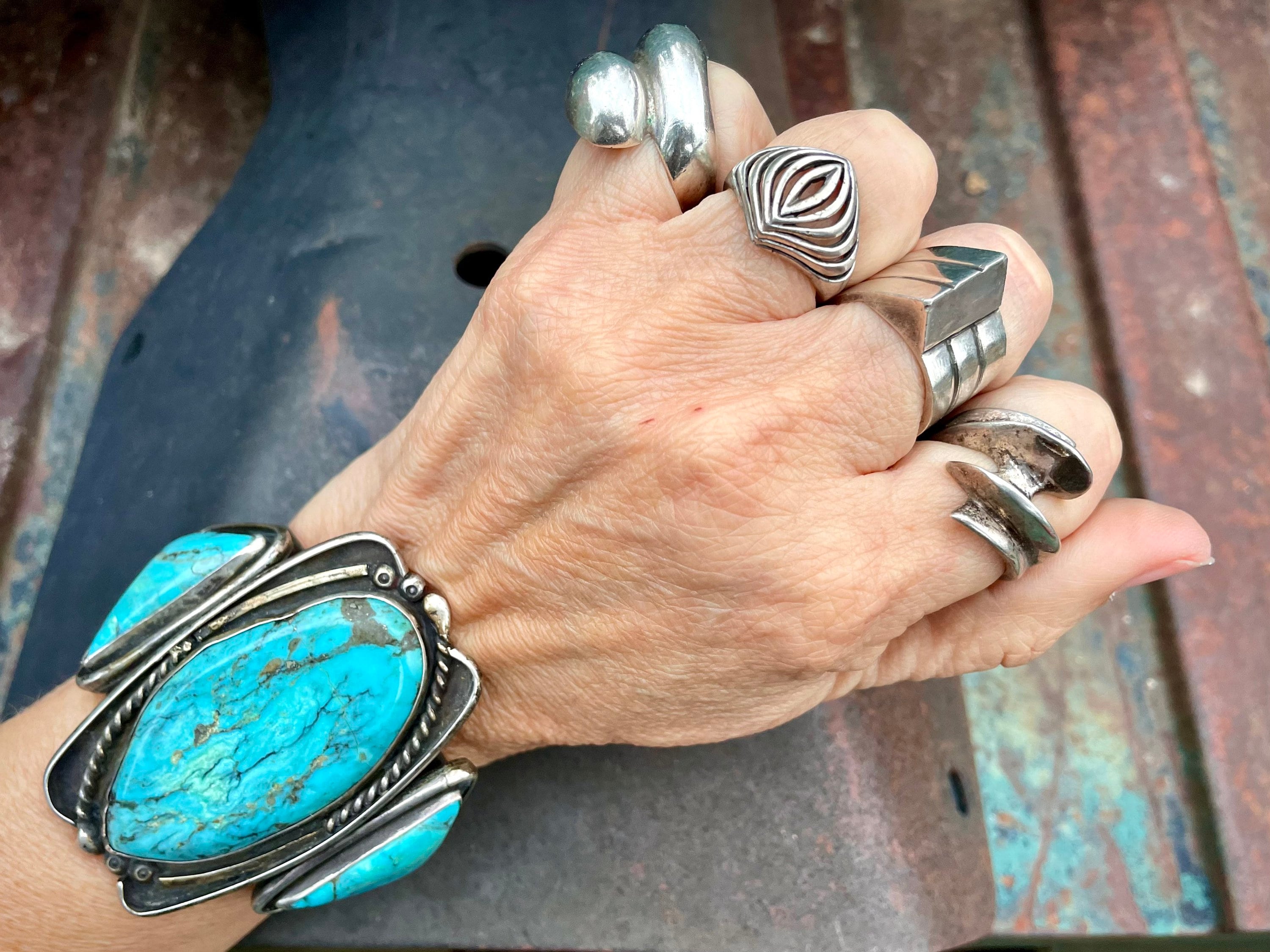 Vintage Taxco 925 Sterling Silver Twist Ring Size 8, Sculptural