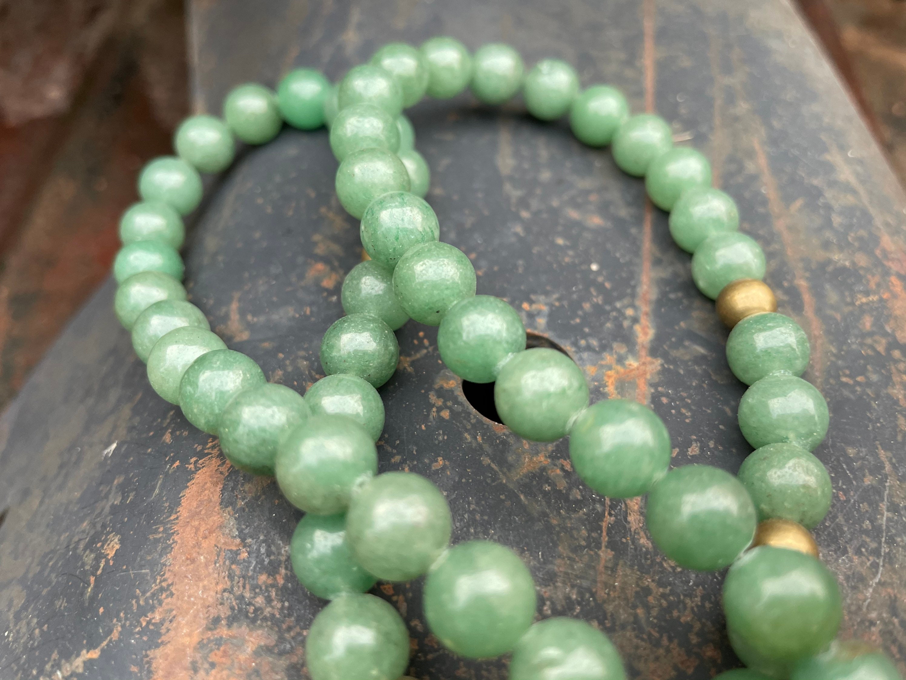 African Green Jade Round Beads Vintage – Estate Beads & Jewelry