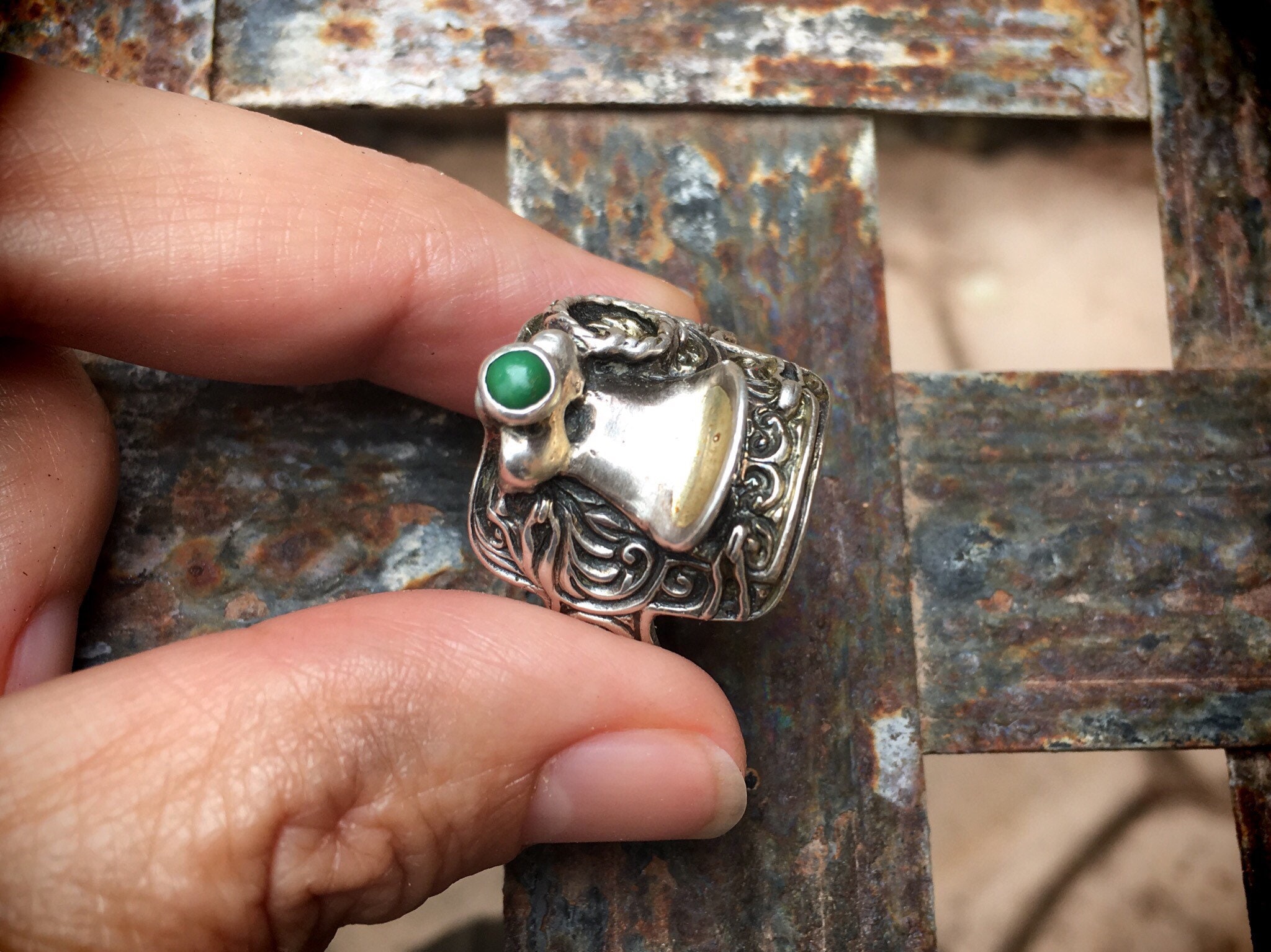 Mens western deals turquoise rings