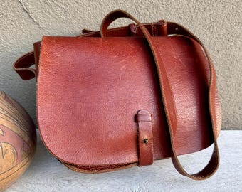Vintage Lucky Brand Purse of Soft Leather with "The Point" Closure, Cross Body Bag