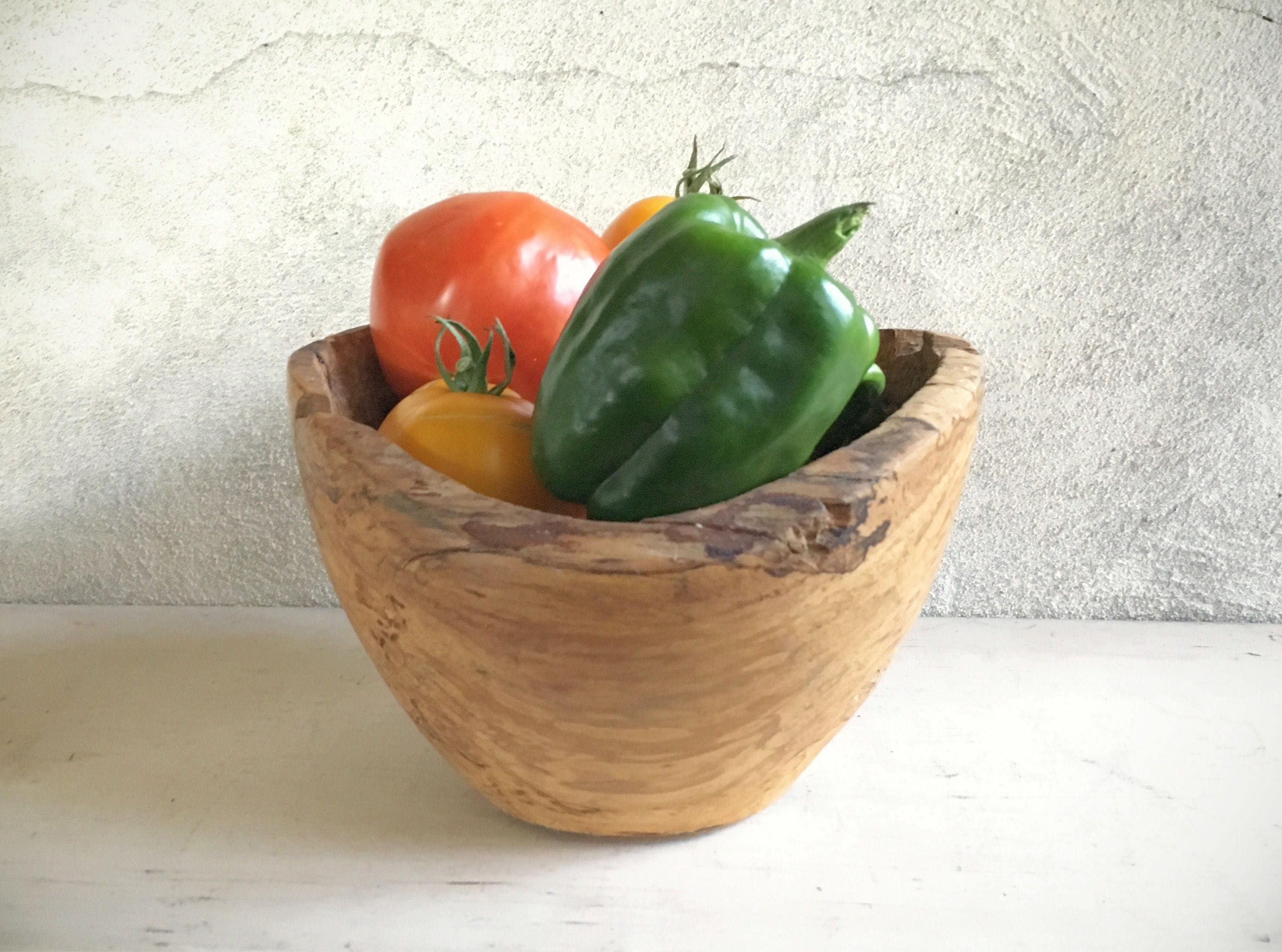 Hand Turned Wood Bowl, Natural Decor, Burl Wood Bowl Farmhouse Decor